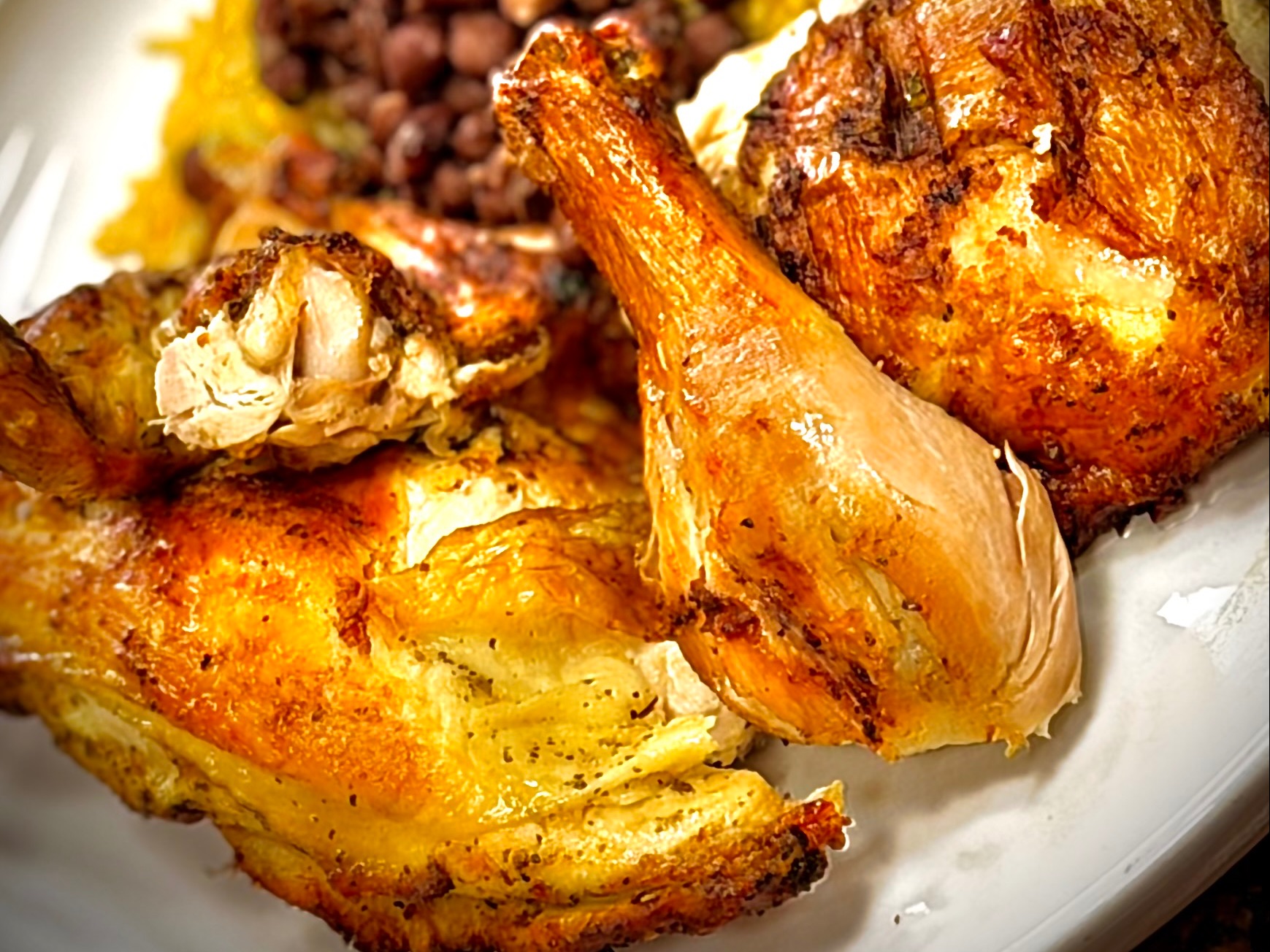1/2 Chicken Rice/Beans.
