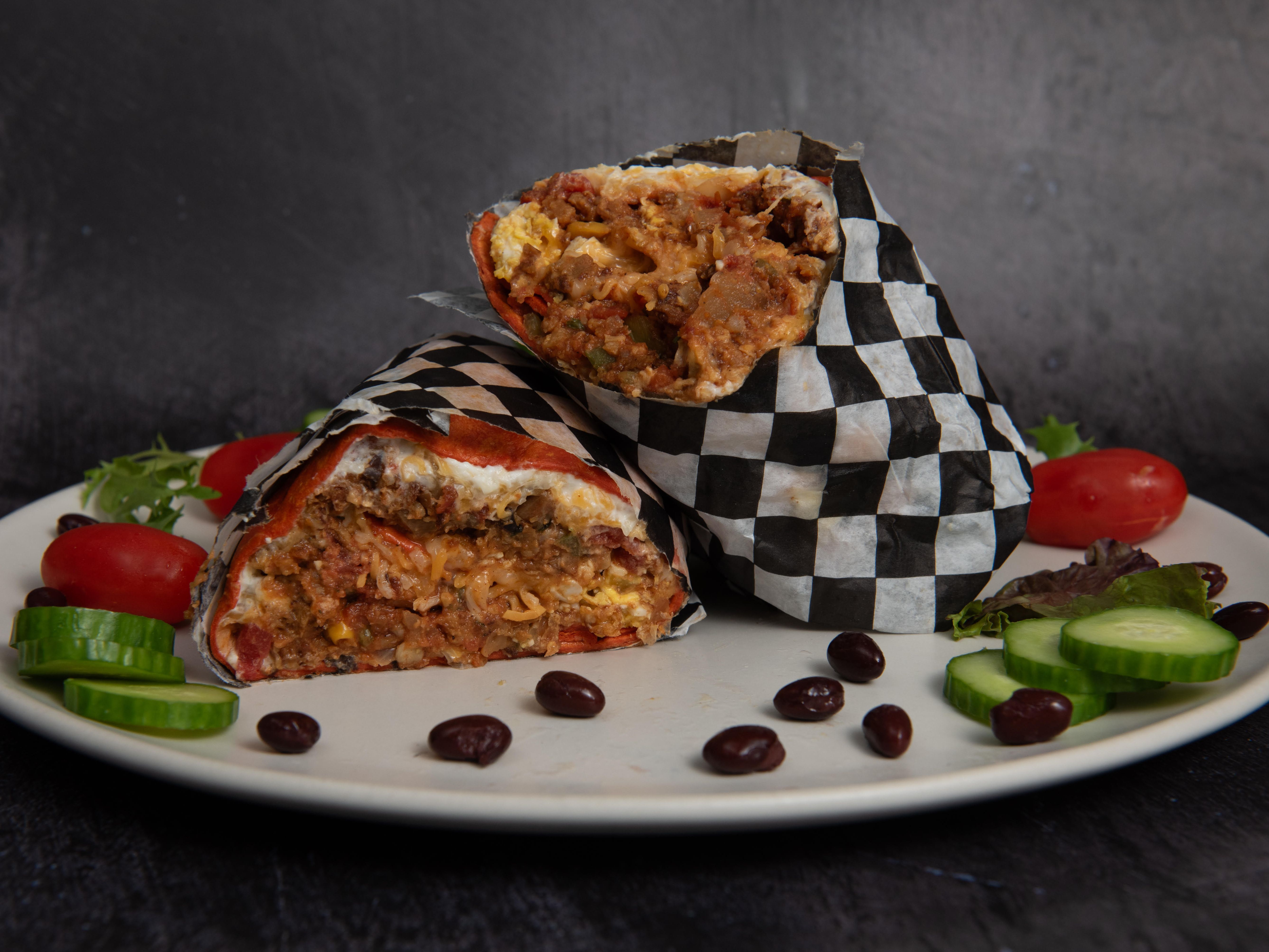 Sonja's Black Bean Burrito.