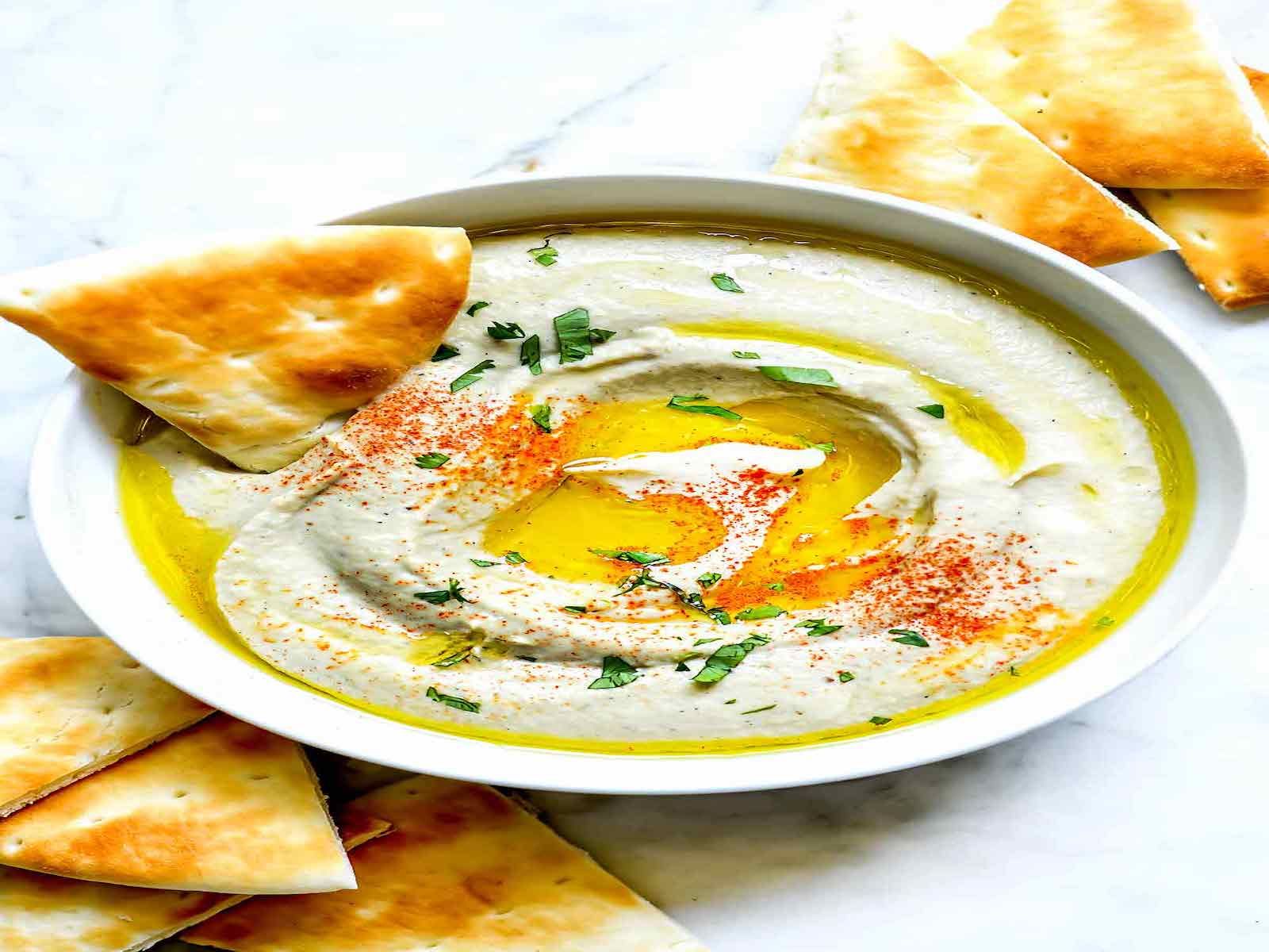 Baba Ghanoush + Pita Pita Bread or Pita Chips.