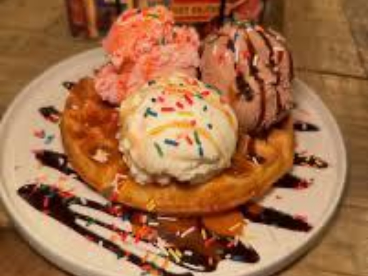 Chill and Thrill Waffle Ice Cream.