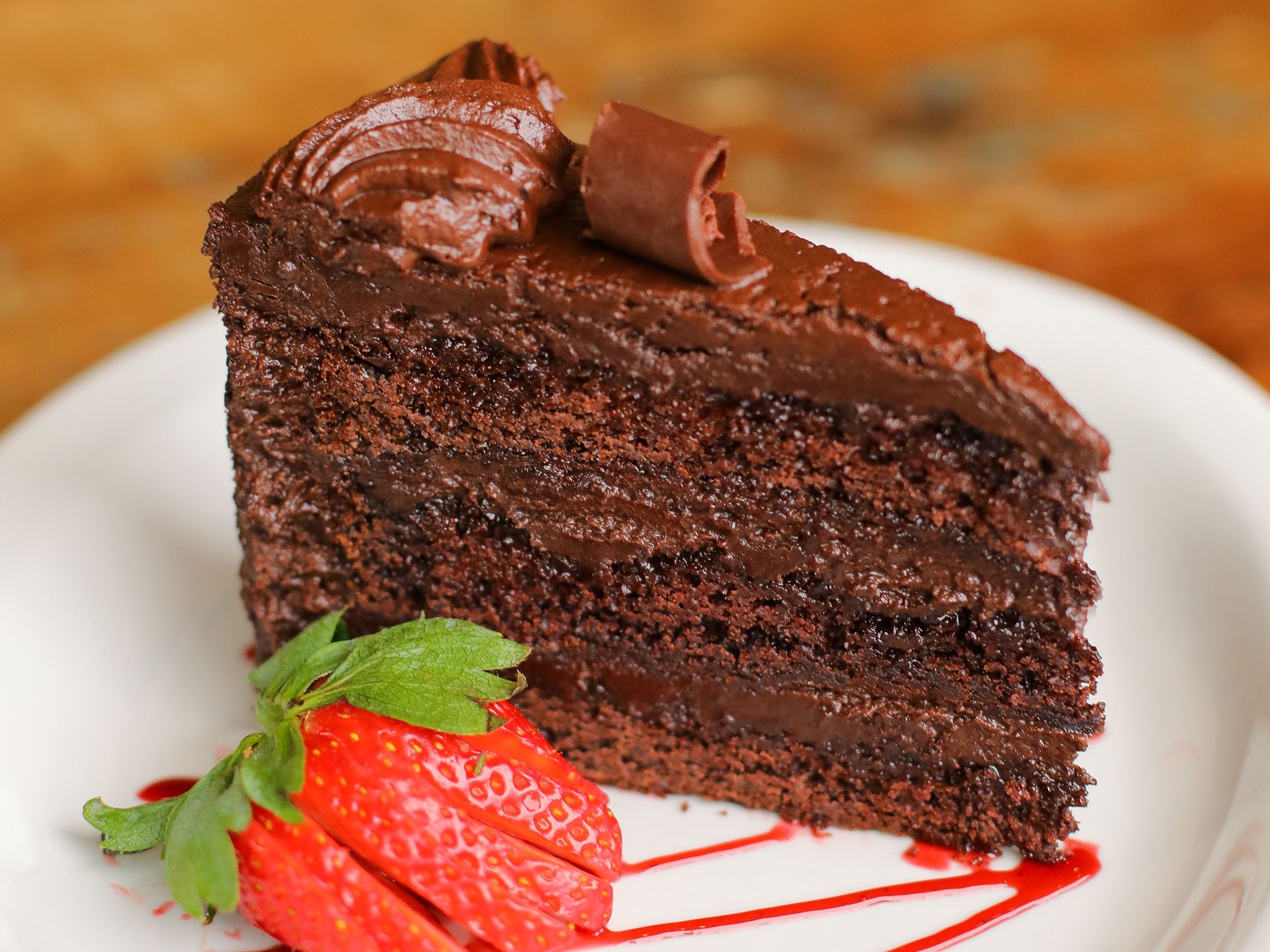 Tri-Layer Chocolate Cake.