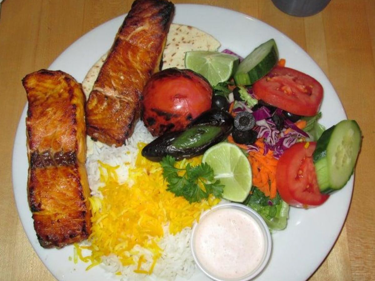 Salmon Kabob.