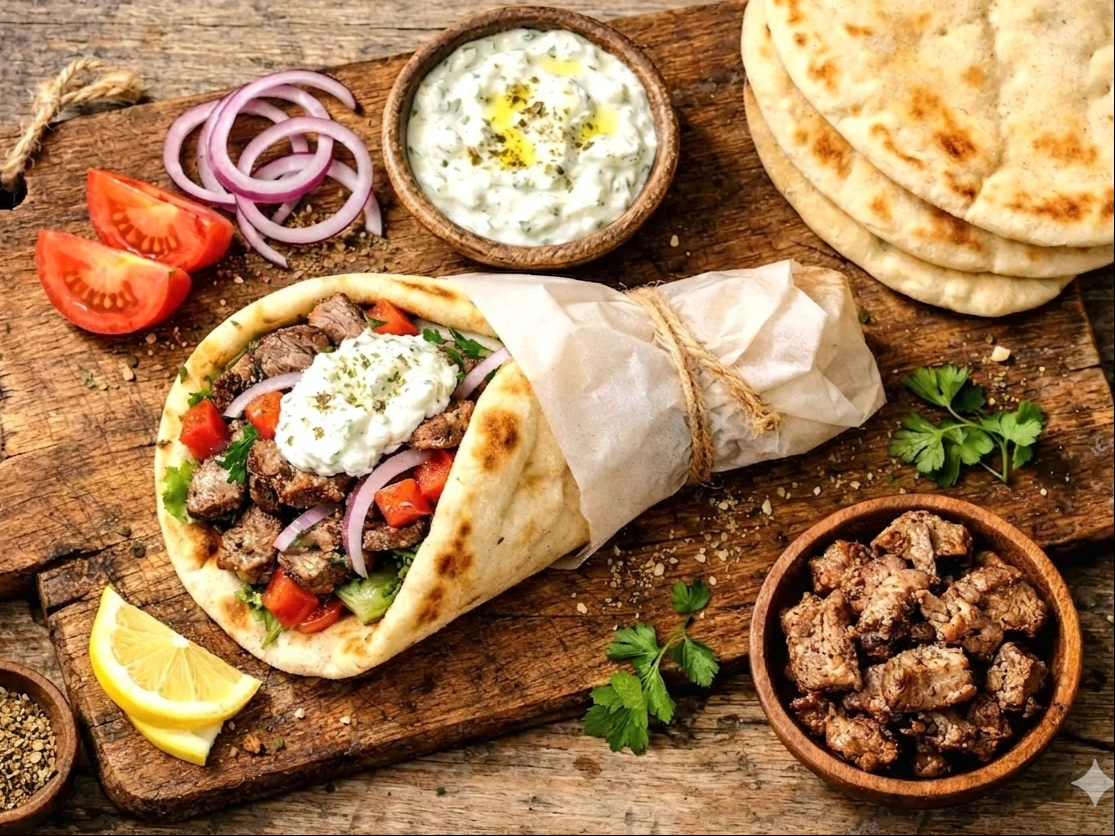 Lamb Kabab Wrap.