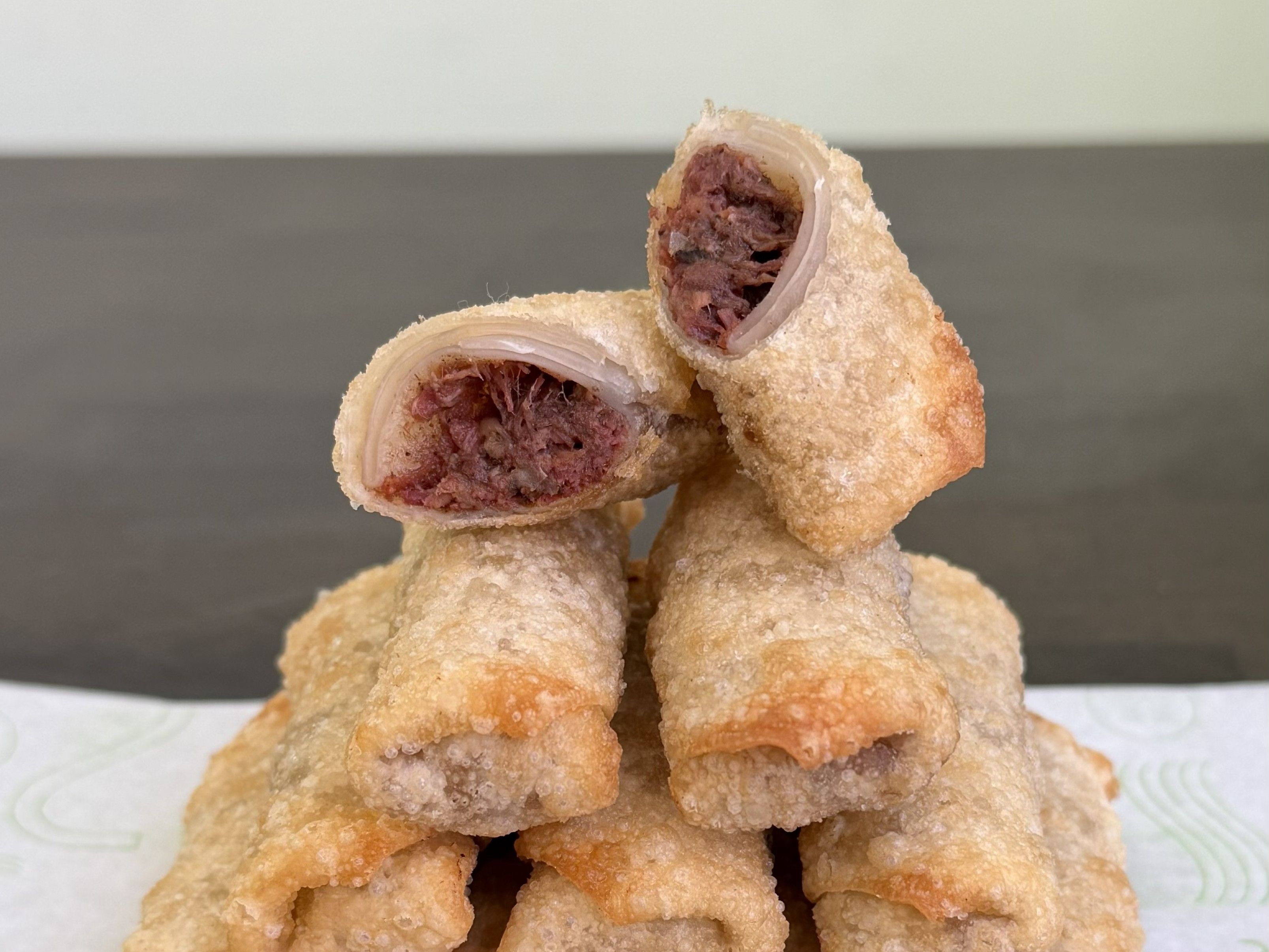 Mini Brisket Pastrami Eggrolls.