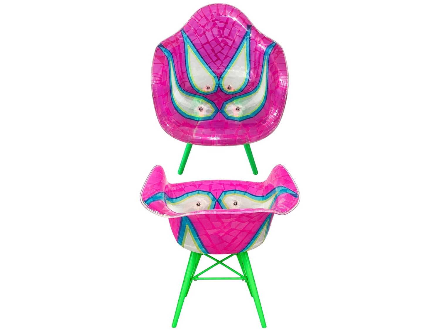 Original Colorful Sculptural Chair