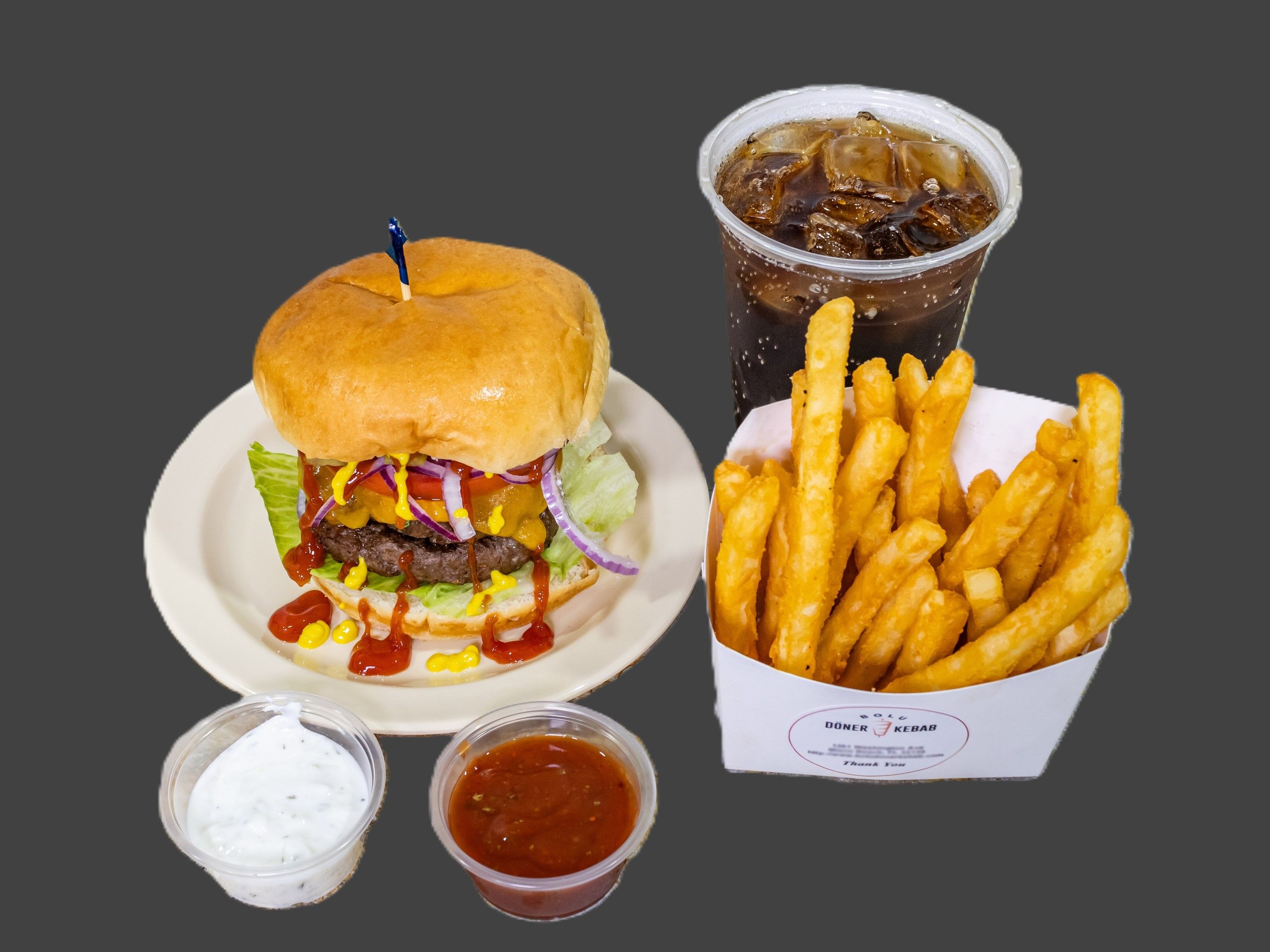 Cheeseburger  + Fries + Soda.