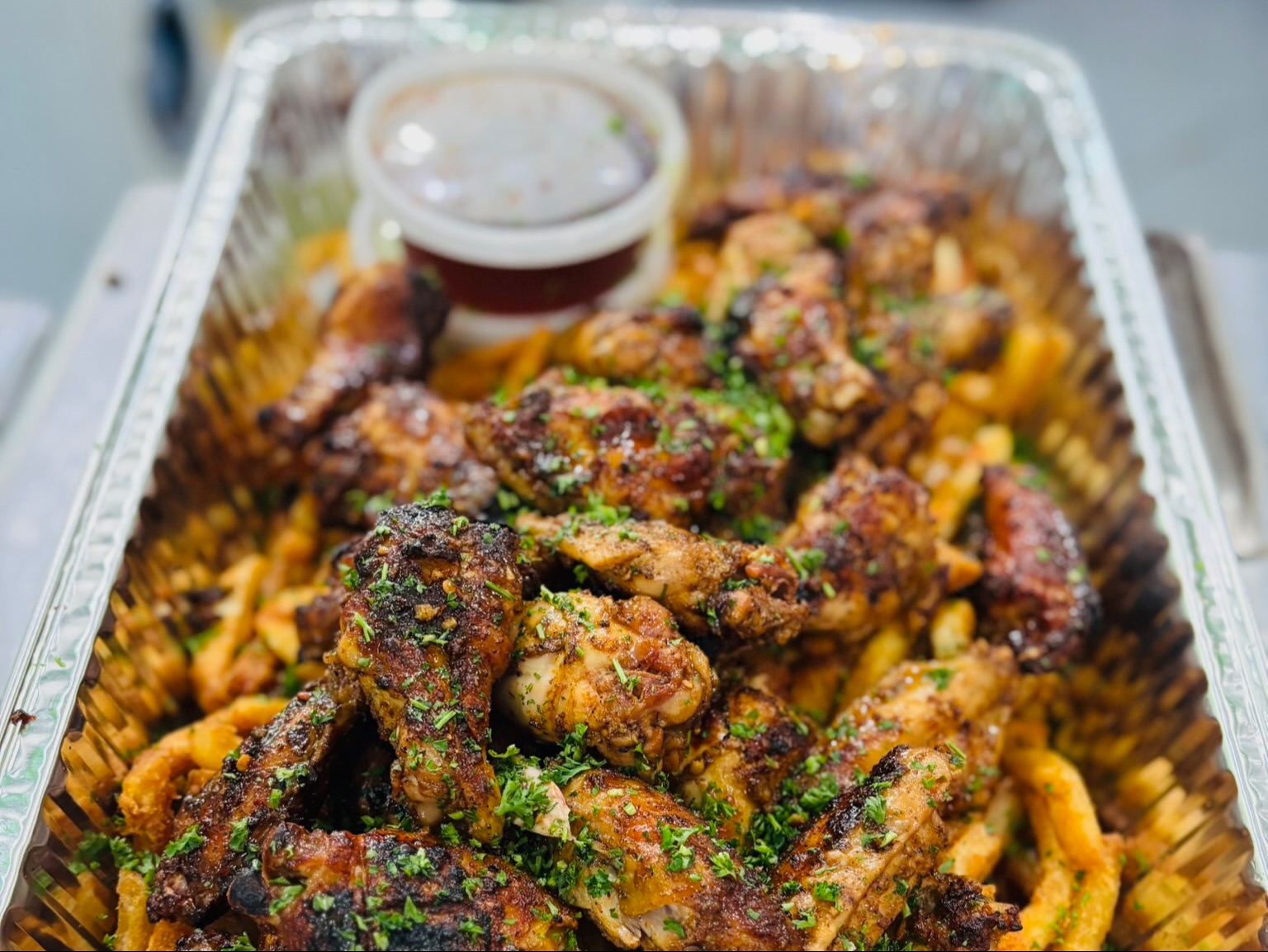 Second package $28 per person (min.20 people) includes 1 appetizer,2 entree, and 2 side..