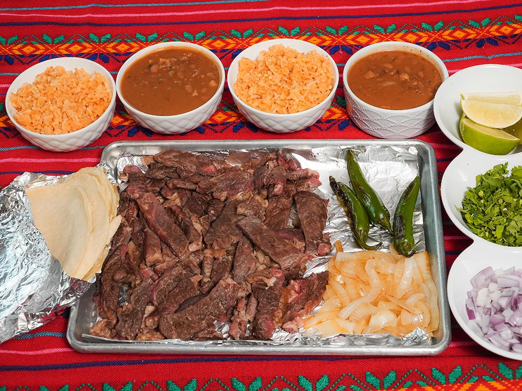 Parrillada - 1 lb  Carne Asada & Rib-Eye
