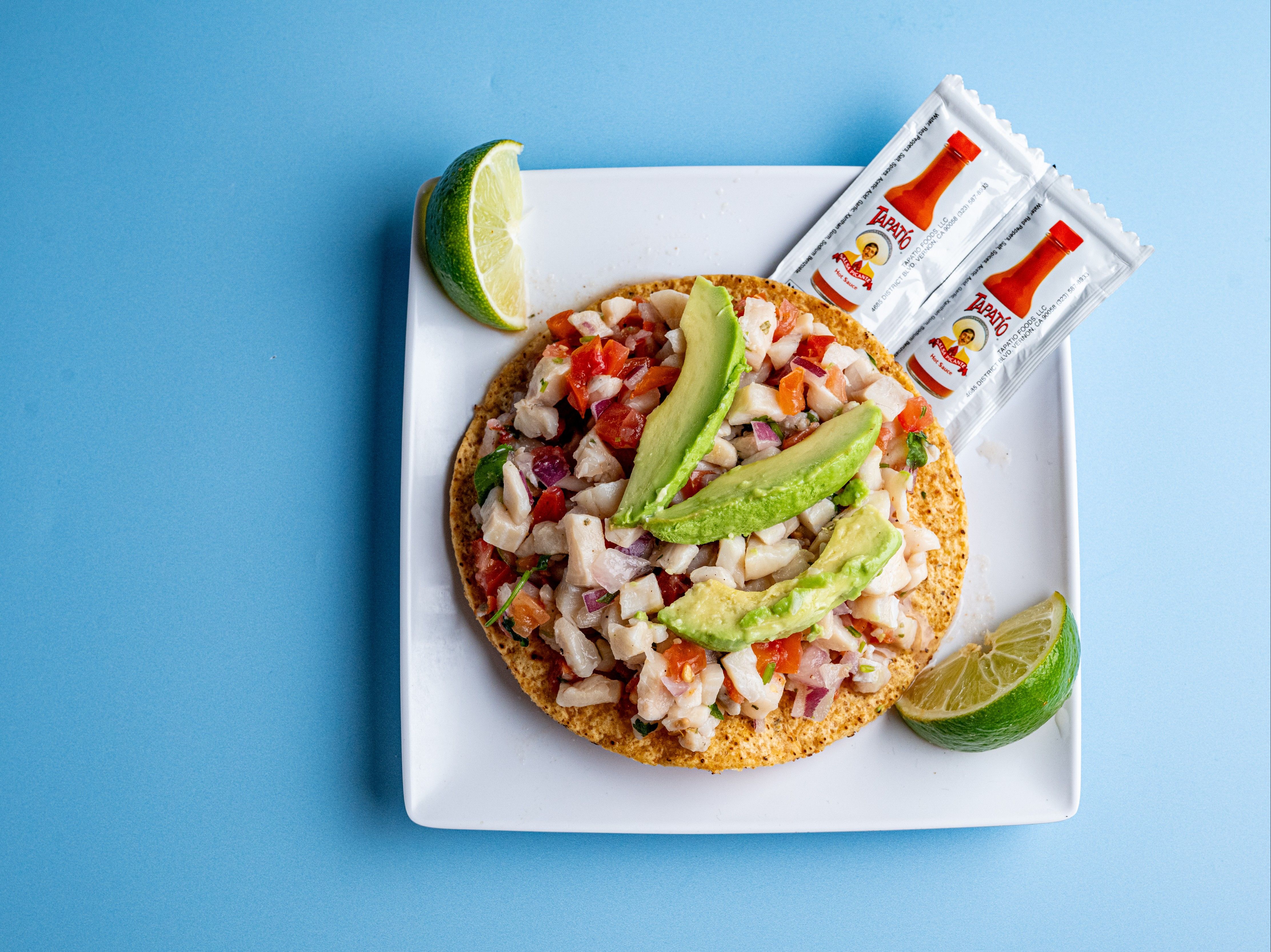 #28. Shrimp Ceviche Tostada.