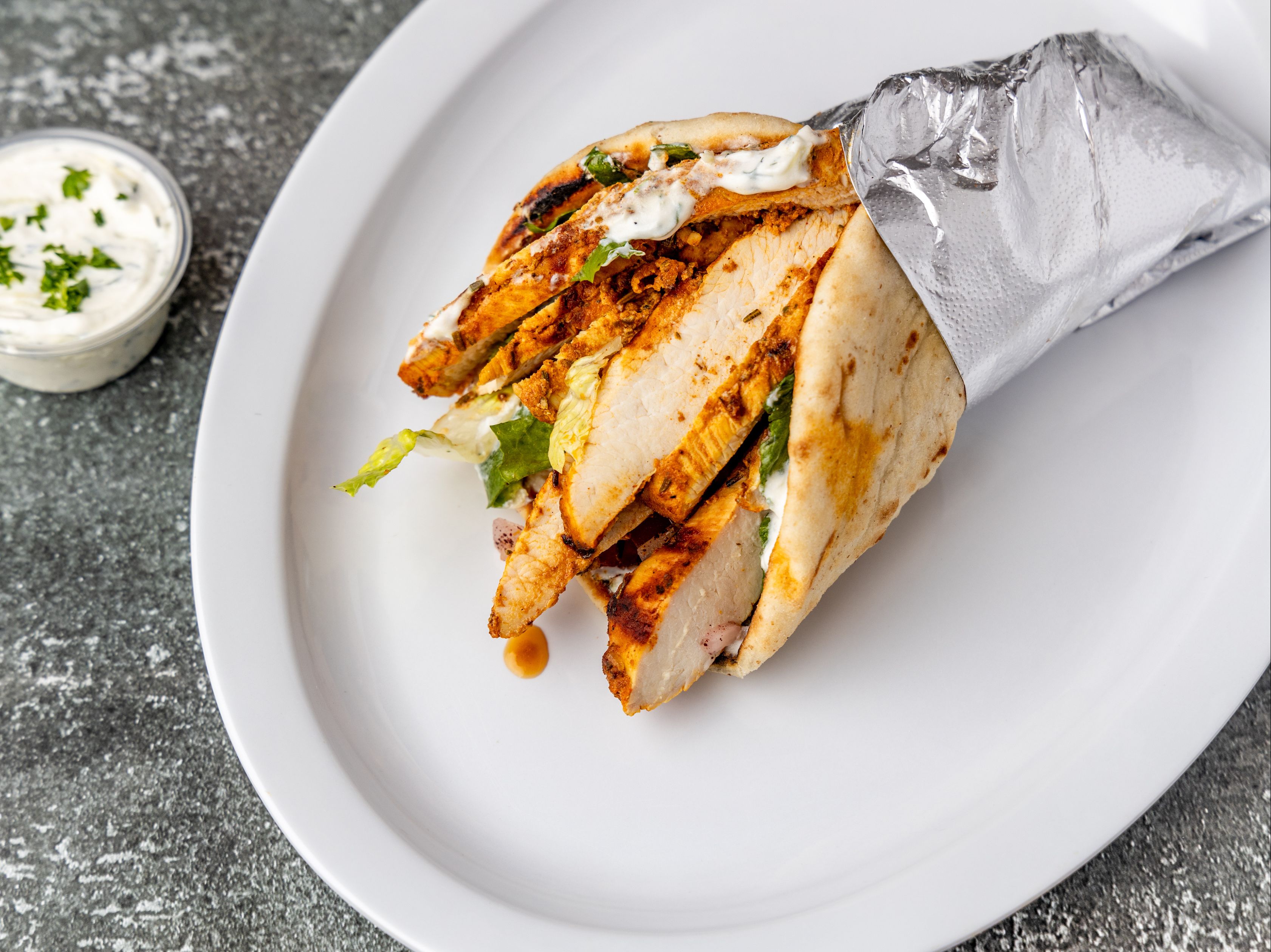 Chicken Gyro Sandwich.
