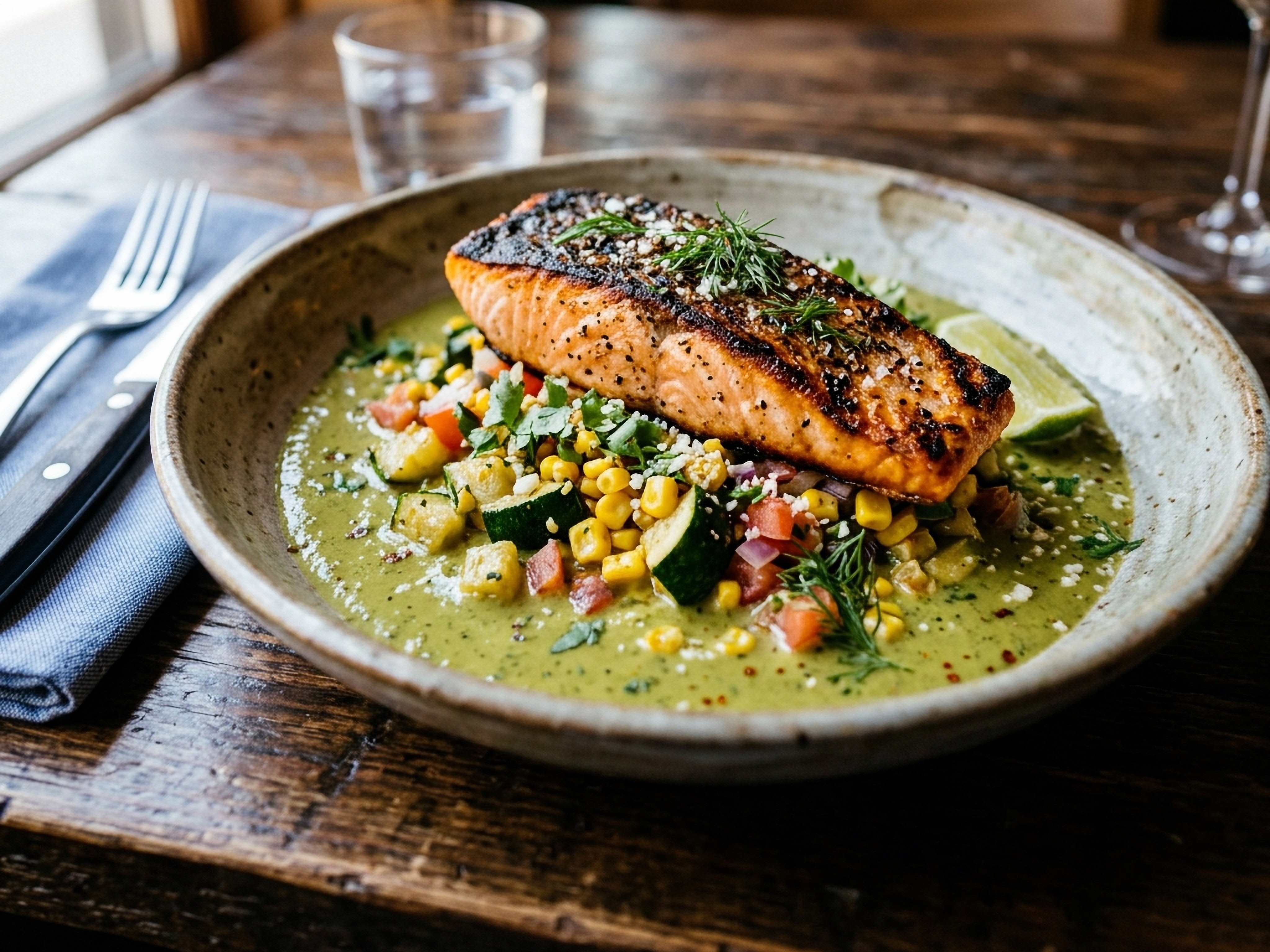 Salmon Poblano.