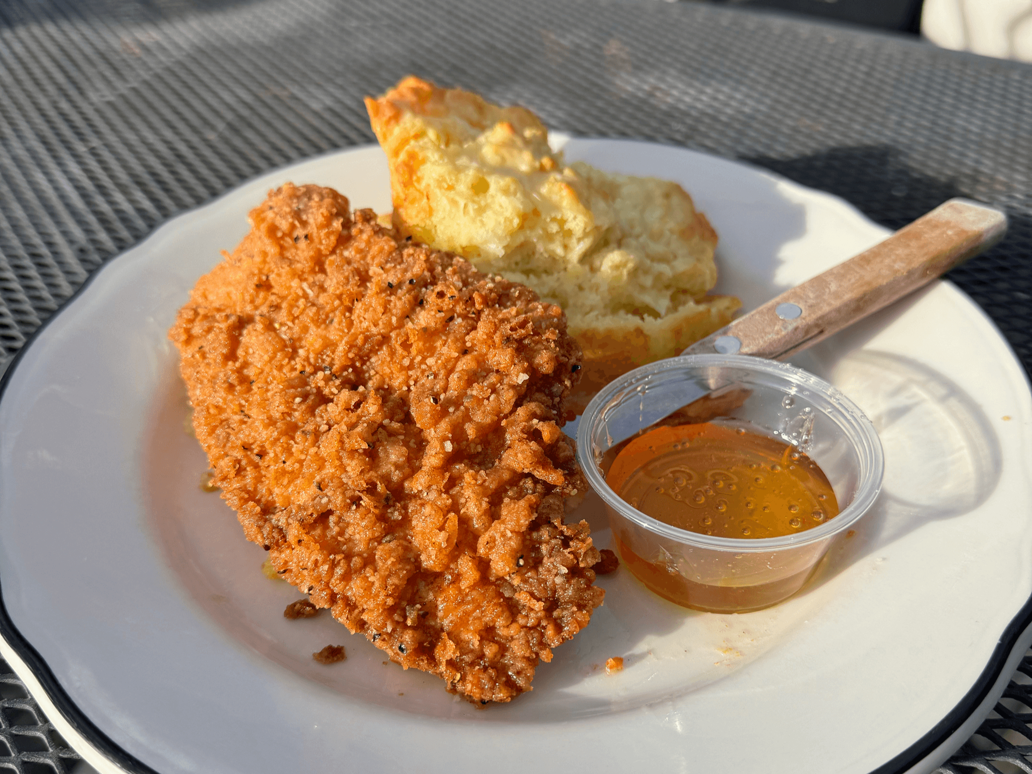 Fried Chicken And Biscuit