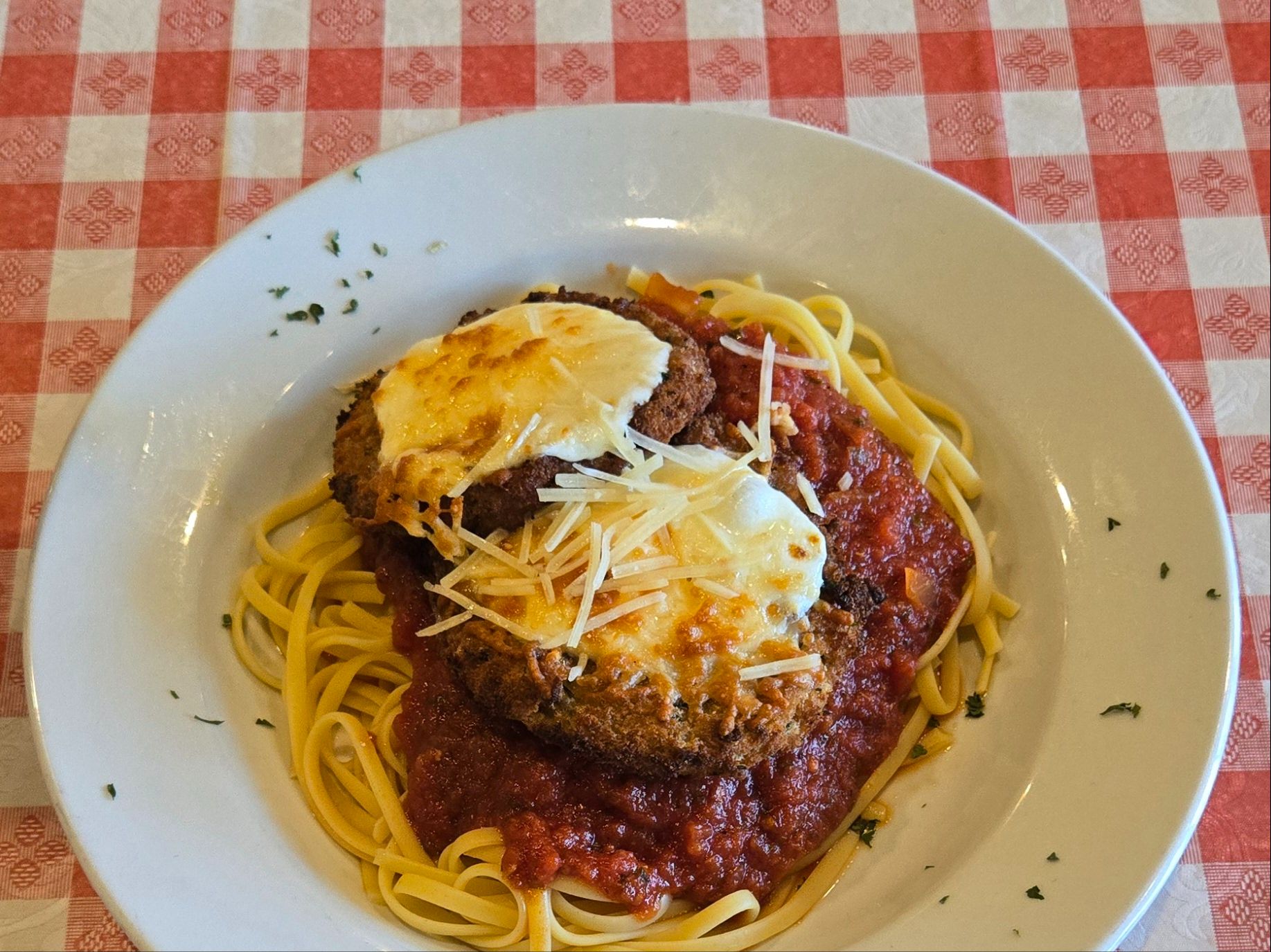 Eggplant Parmigiana.