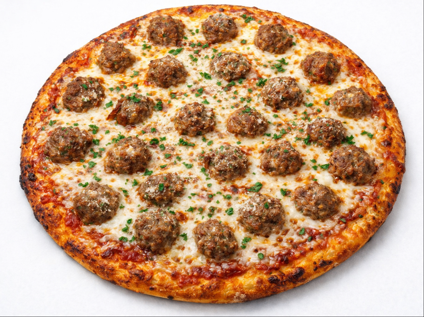 Italian Meatball Pizza.
