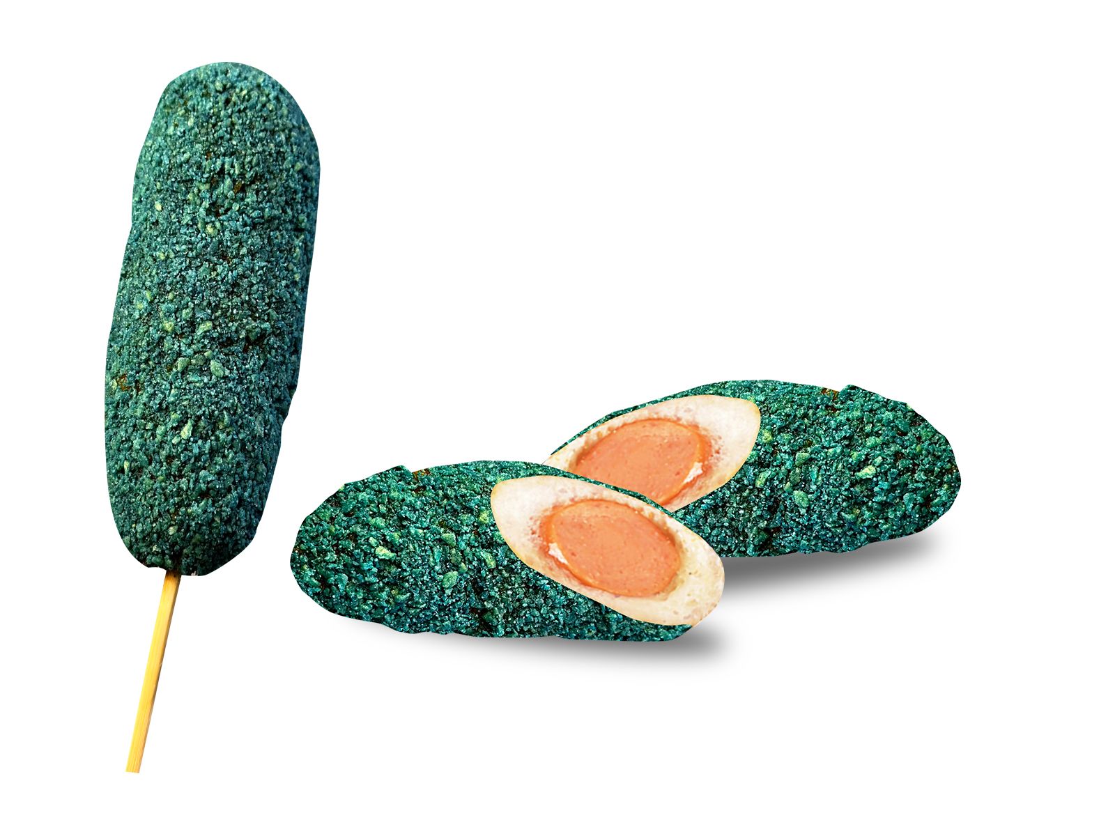 K13. BLUE TAKIS CORN DOG.