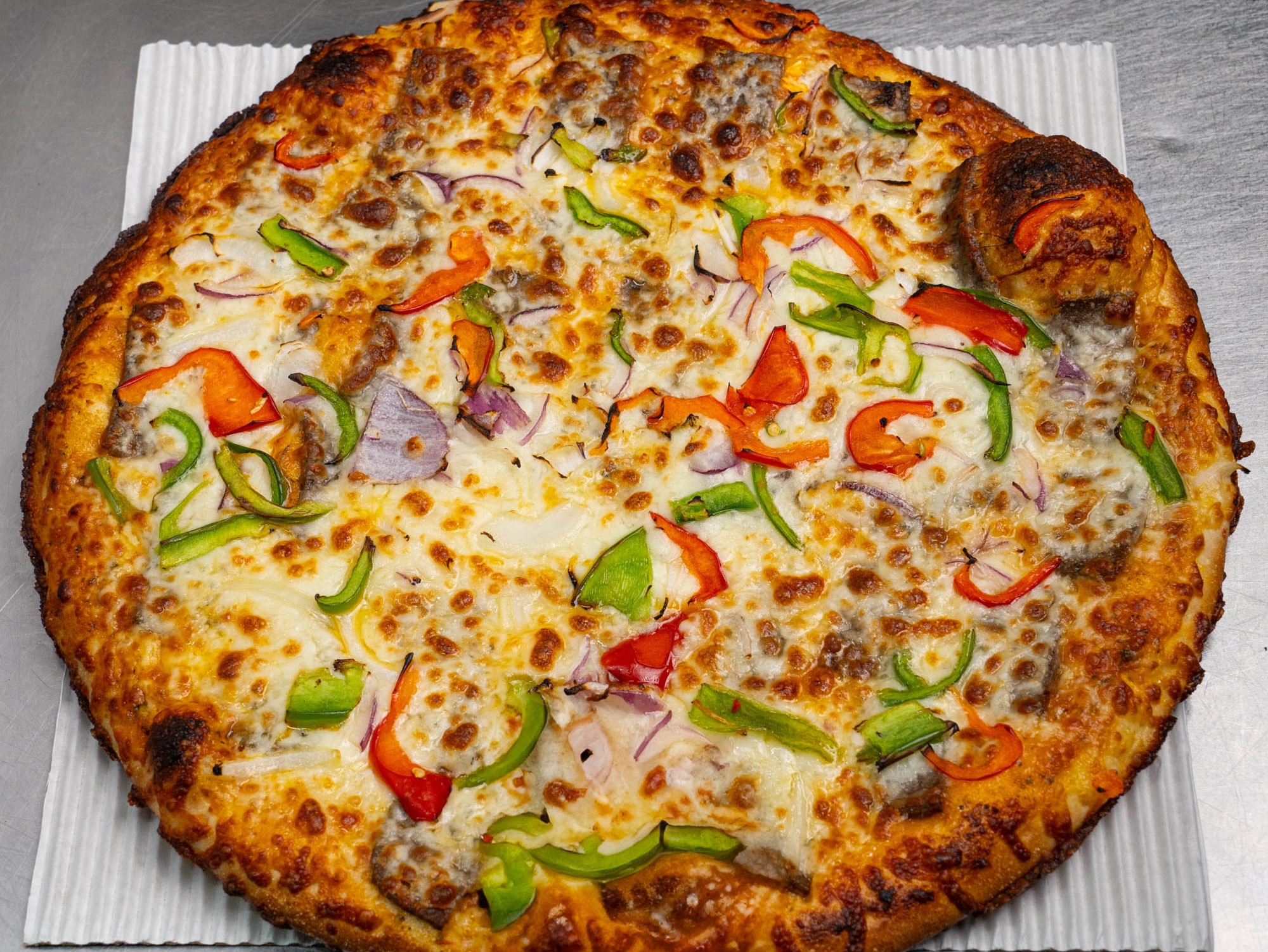 Halal Lamb Gyro Pizza.