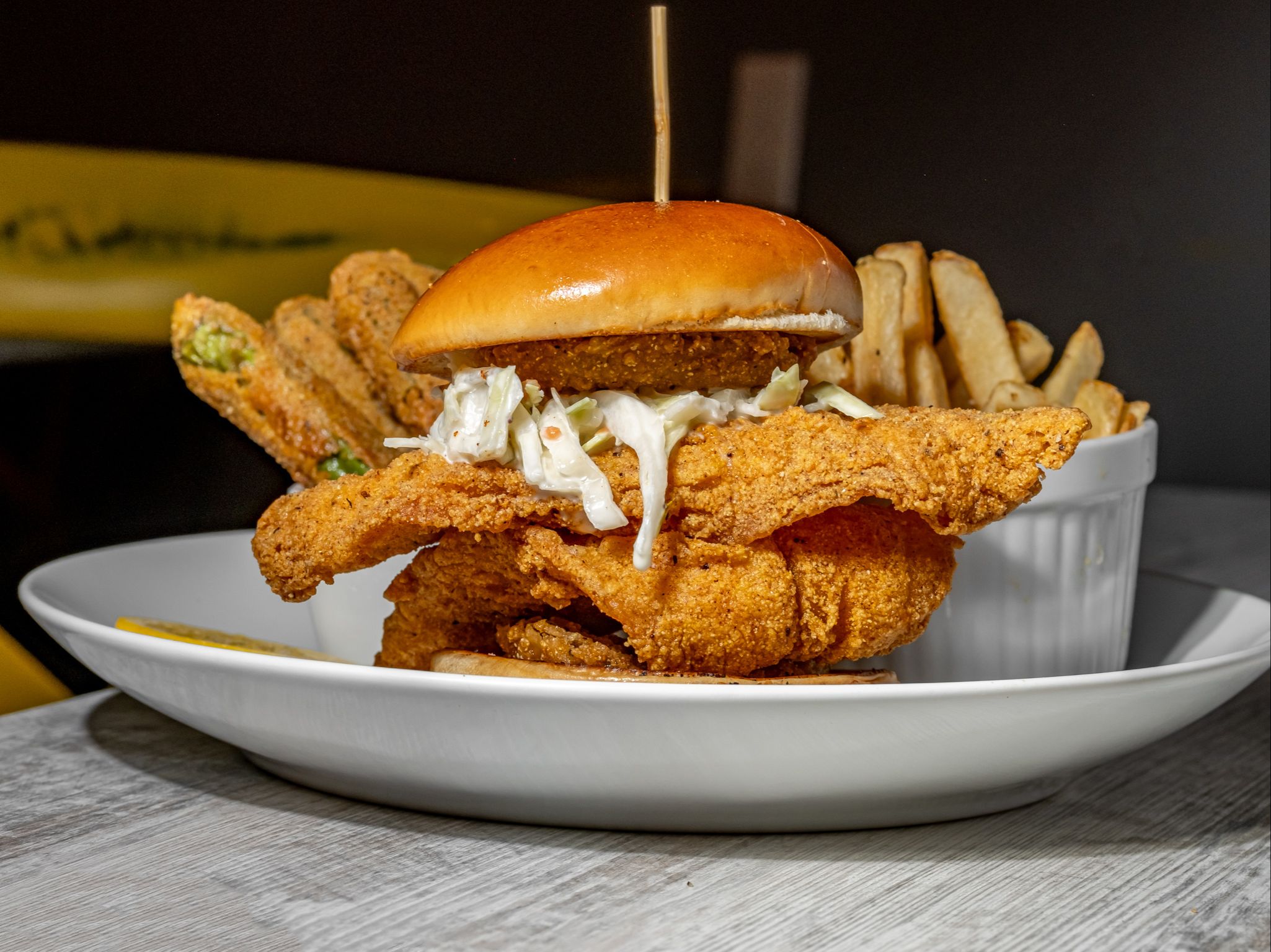 Southern Style Flounder Sandwich (served with Fries)