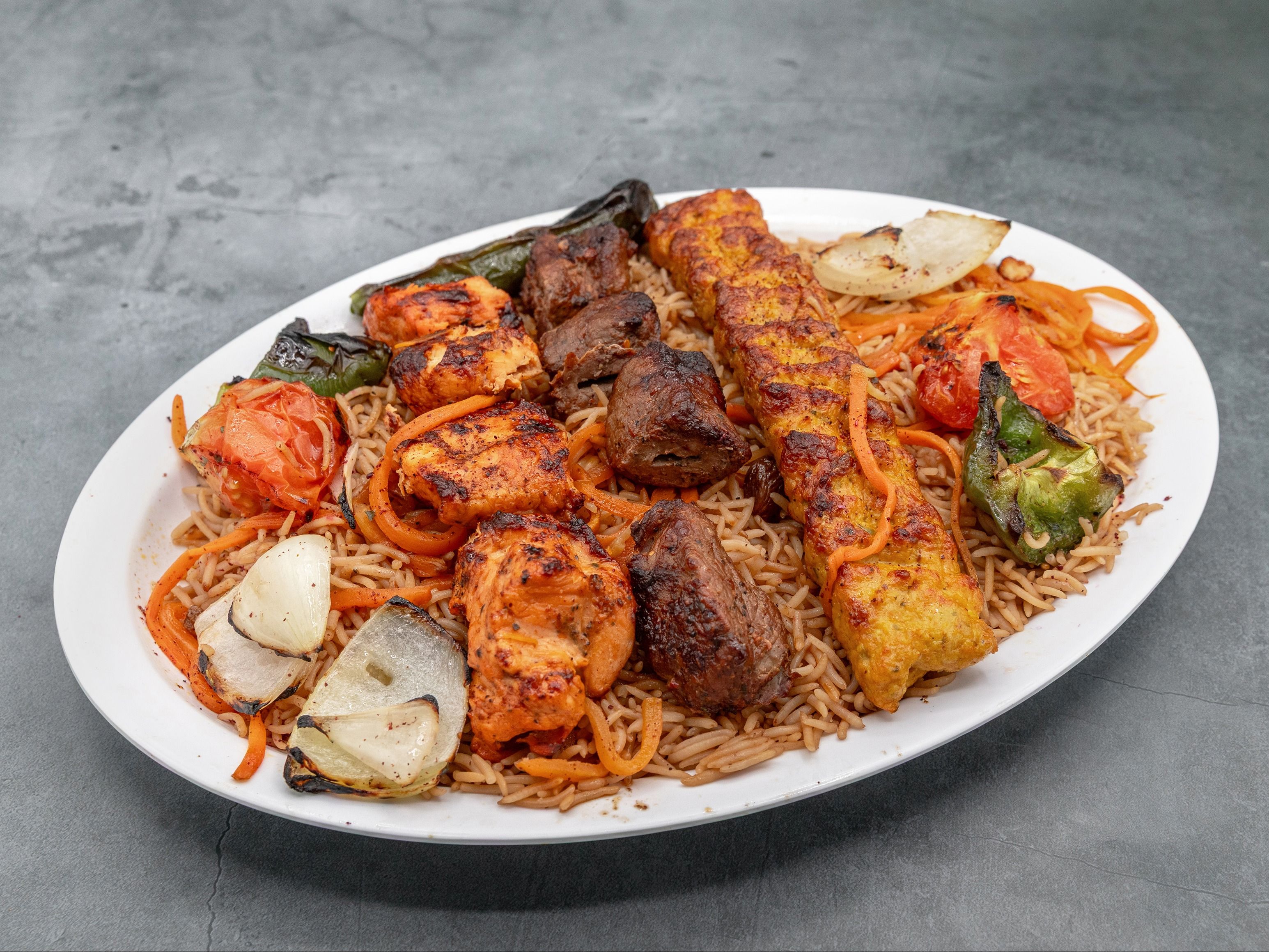 #11 Lamb Tikka, Chicken Kofta & Chicken Tikka.