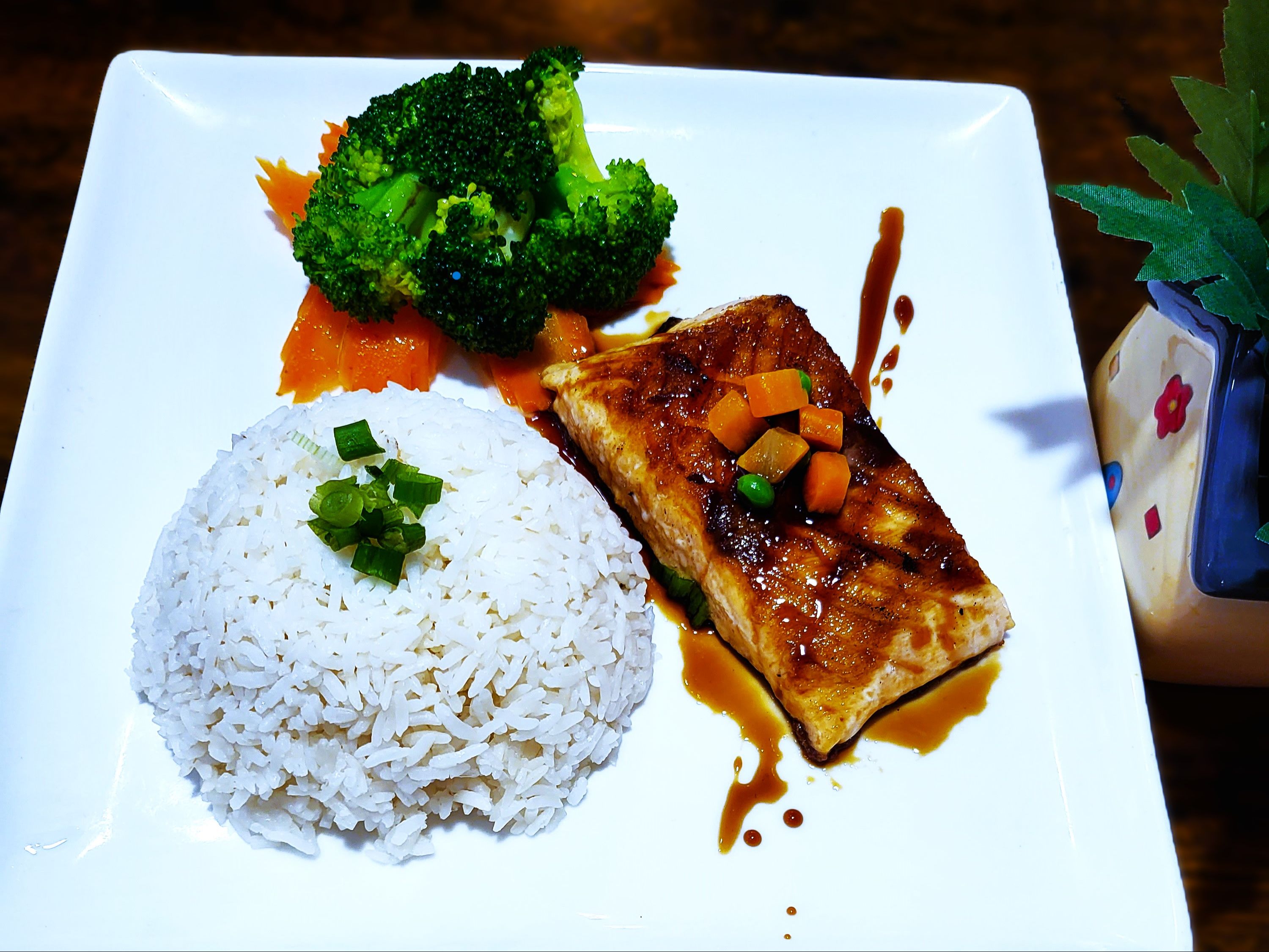 Grilled Salmon Teriyaki.