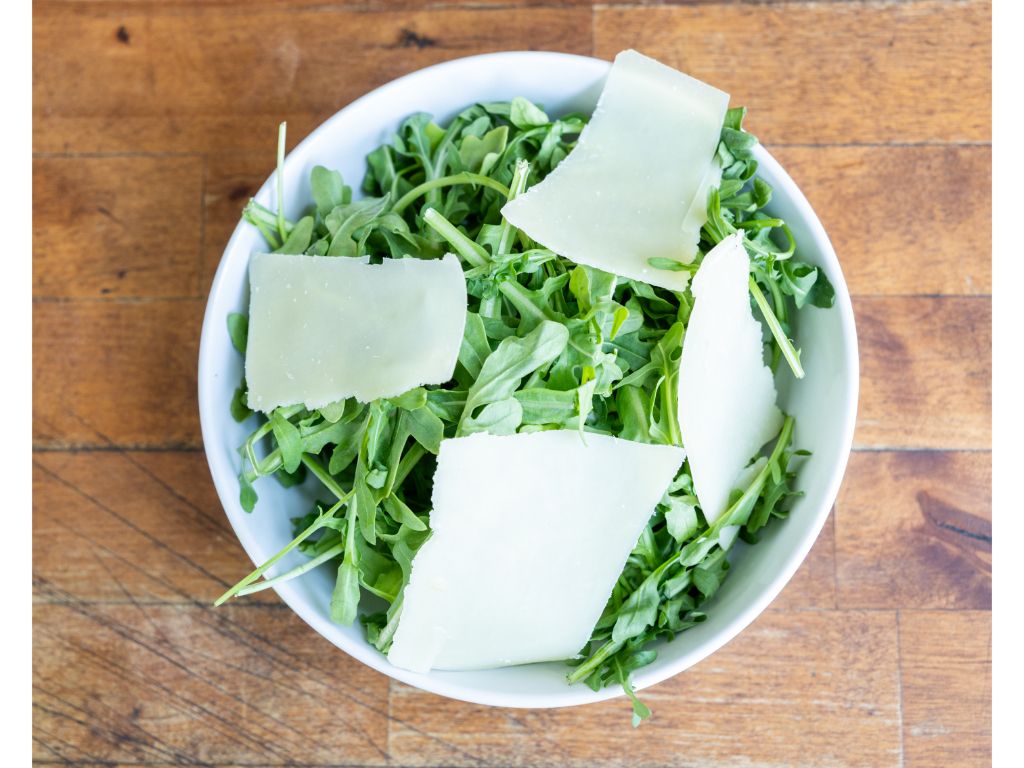 Arugula e Parmigiano.