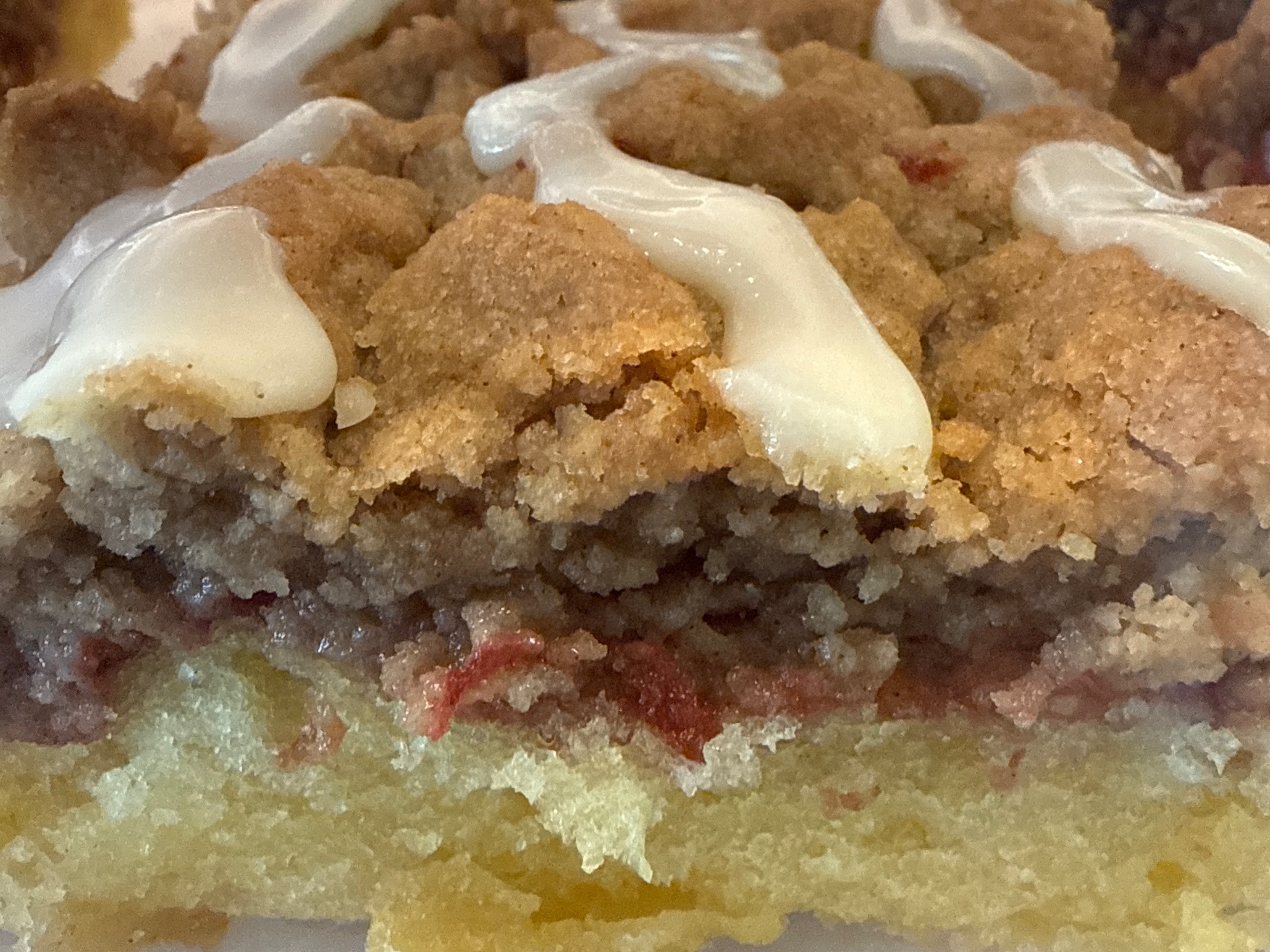 Raspberry Filled Crumb Cake.