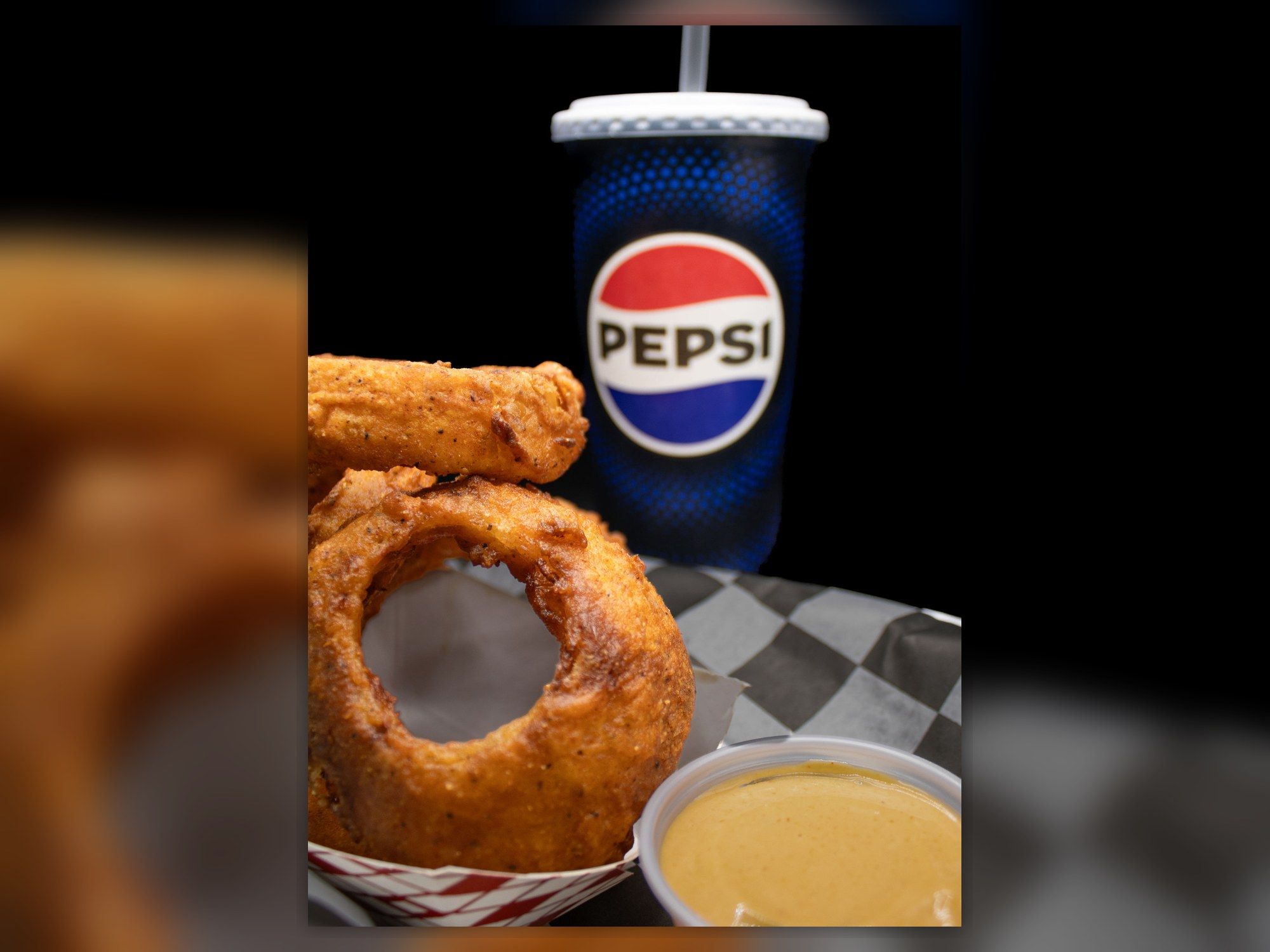 Regular Onion Ring and Drink.