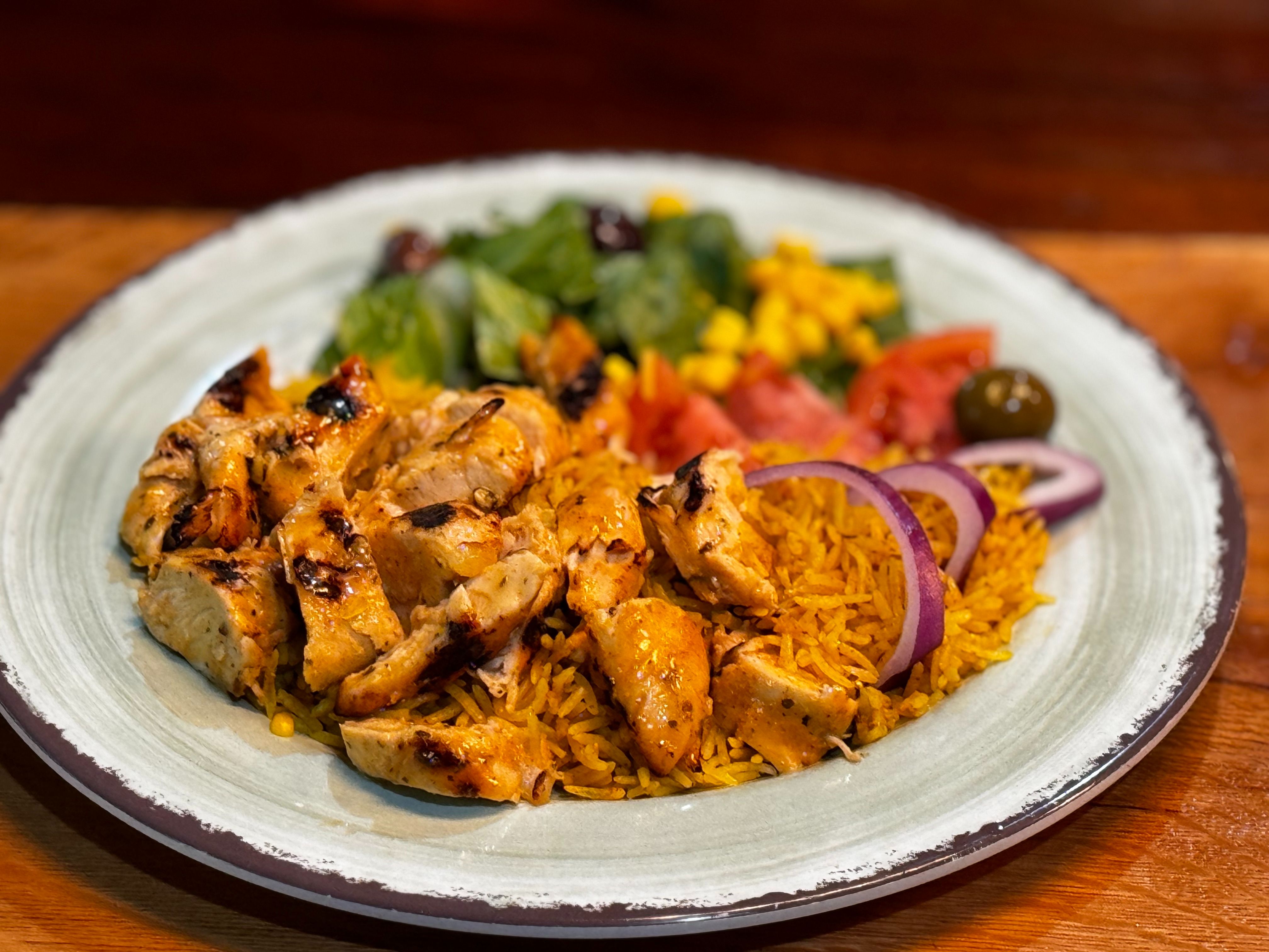 Chicken & Rice Plate.