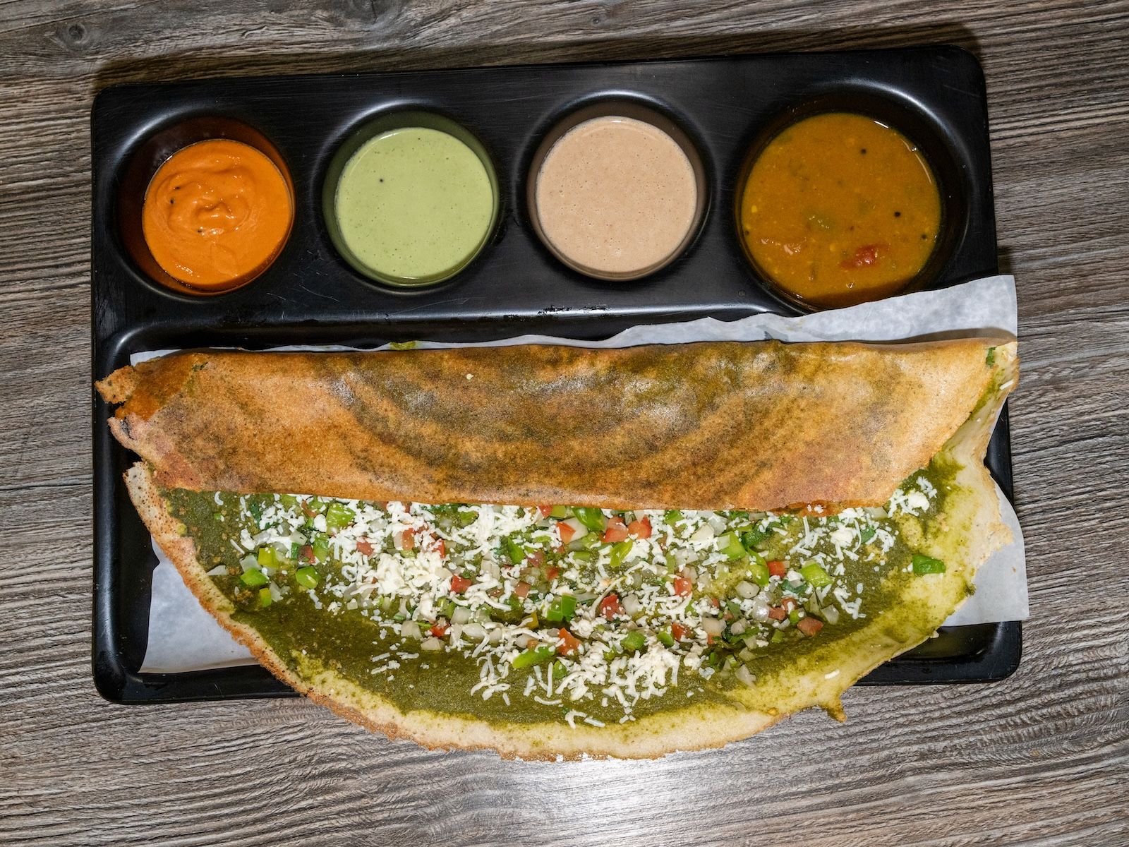 Palak Paneer Dosa.
