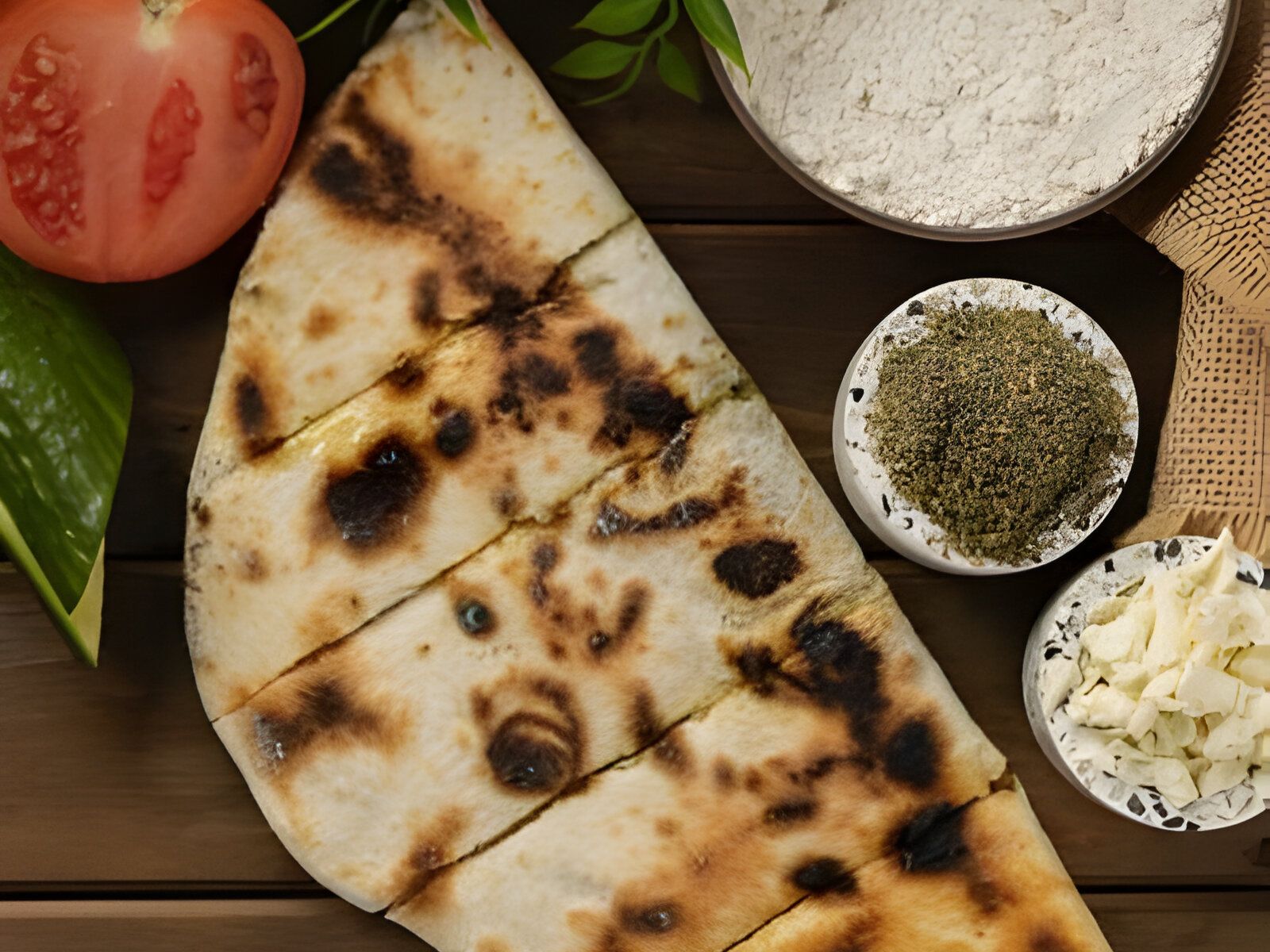 Zatar with Cheese - Saj.