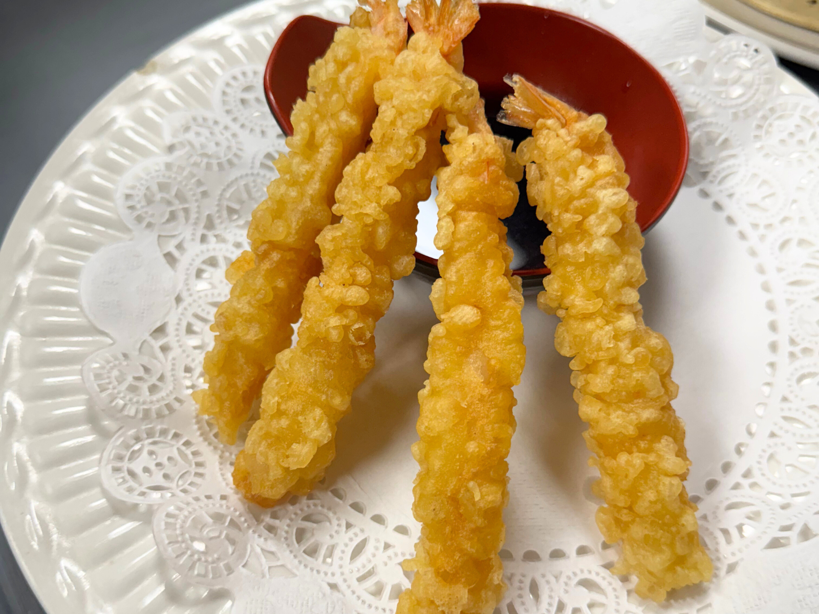Tempura Prawns (4 pieces).