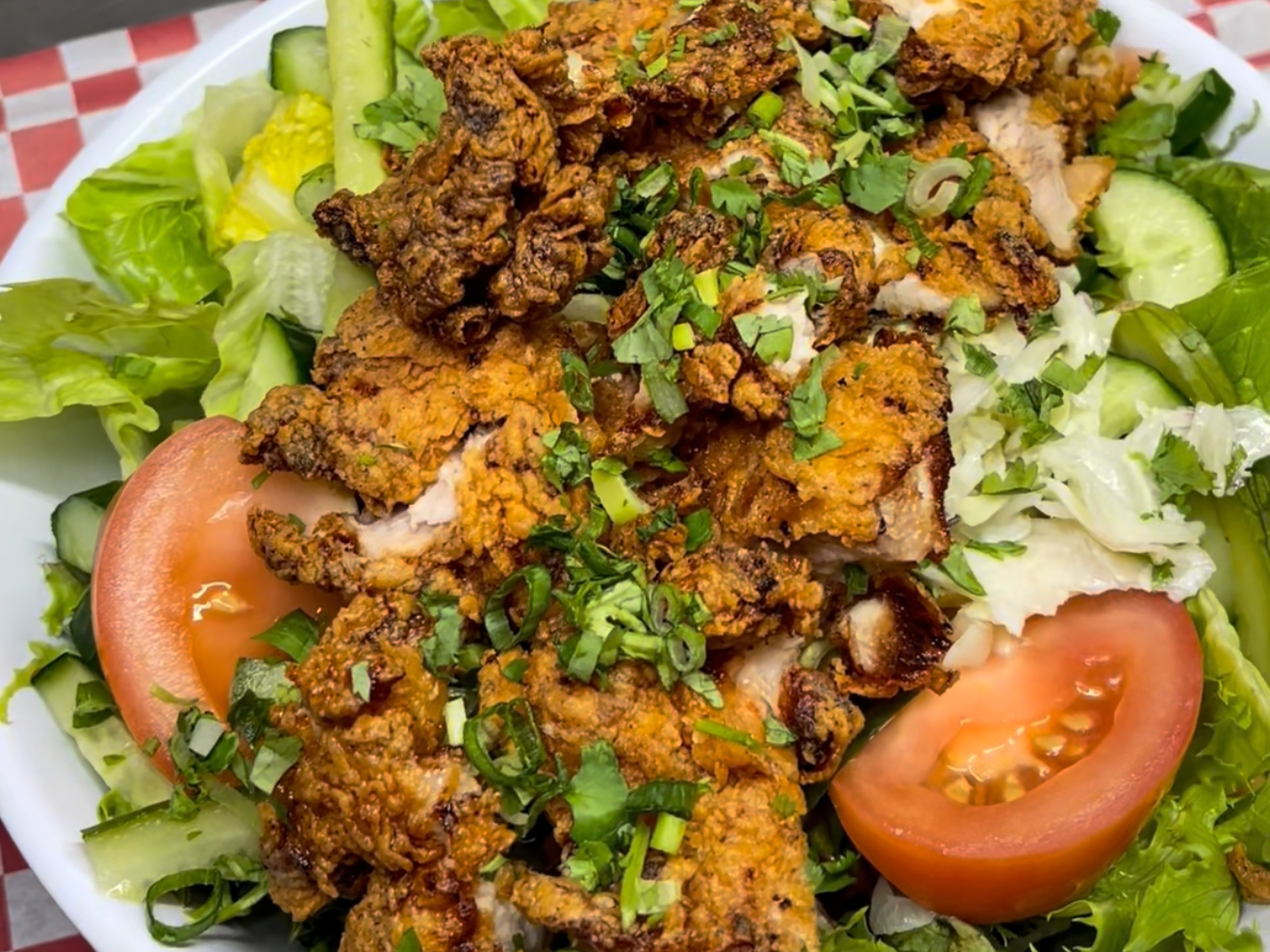 Fried Chicken Salad.