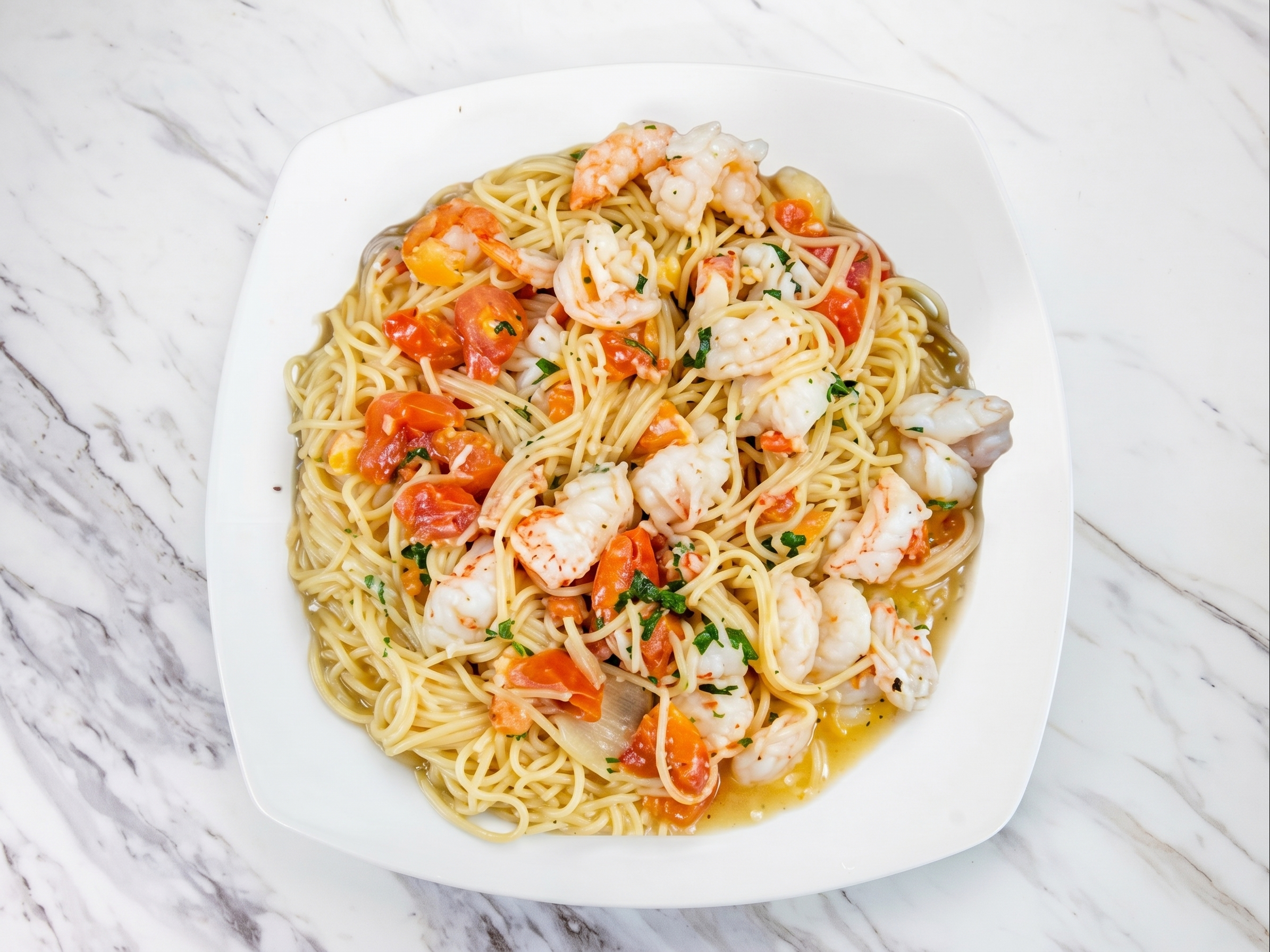 Angel Hair Shrimp.