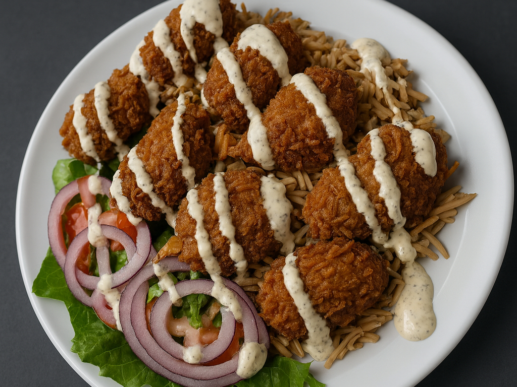 #43 Shrimp Gyro Platter Only.