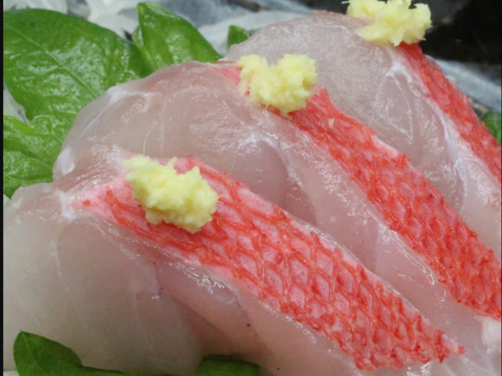 Golden Eye Snapper (Kin Medai) Sashimi