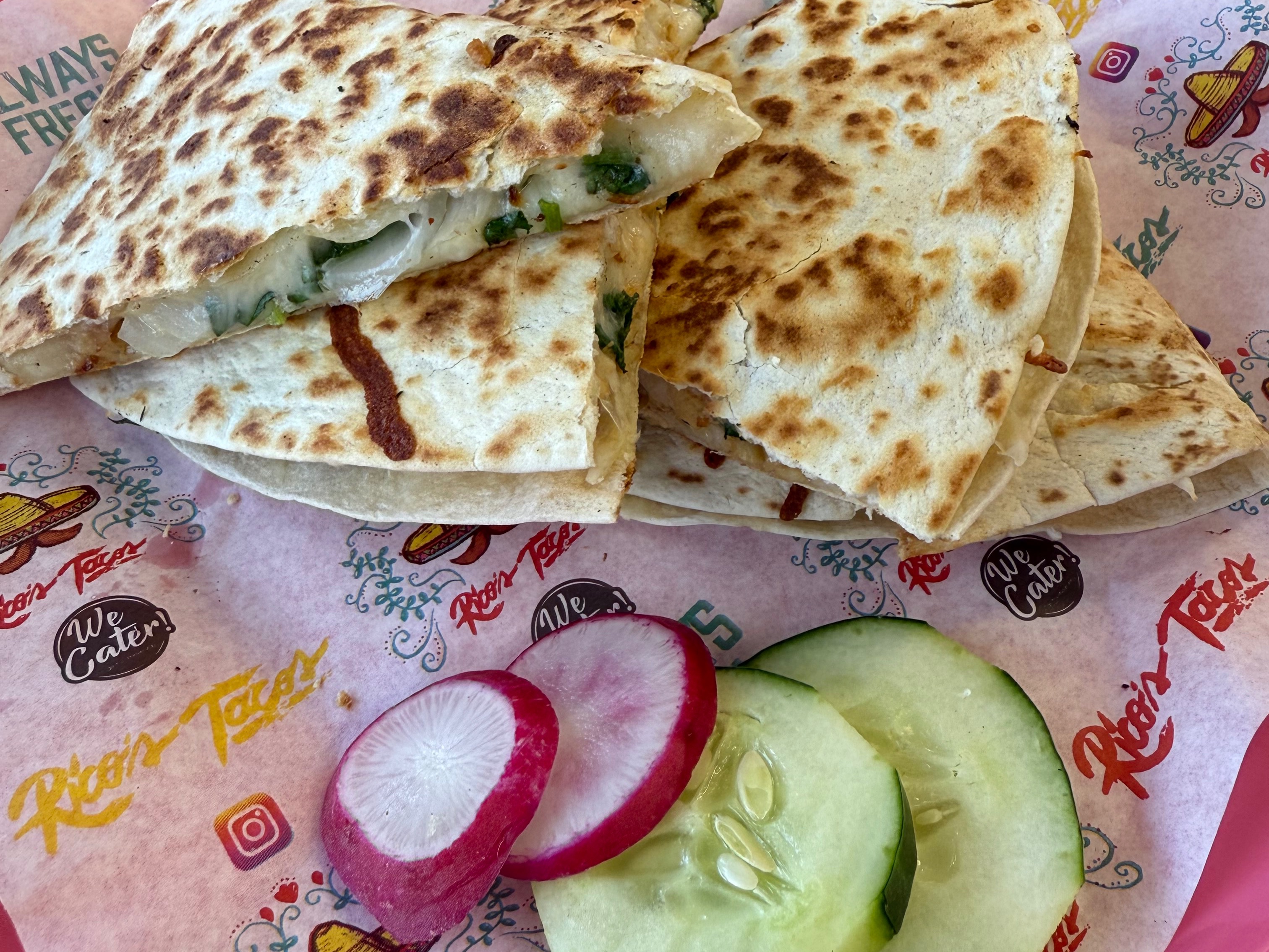 CHEESE QUESADILLA.