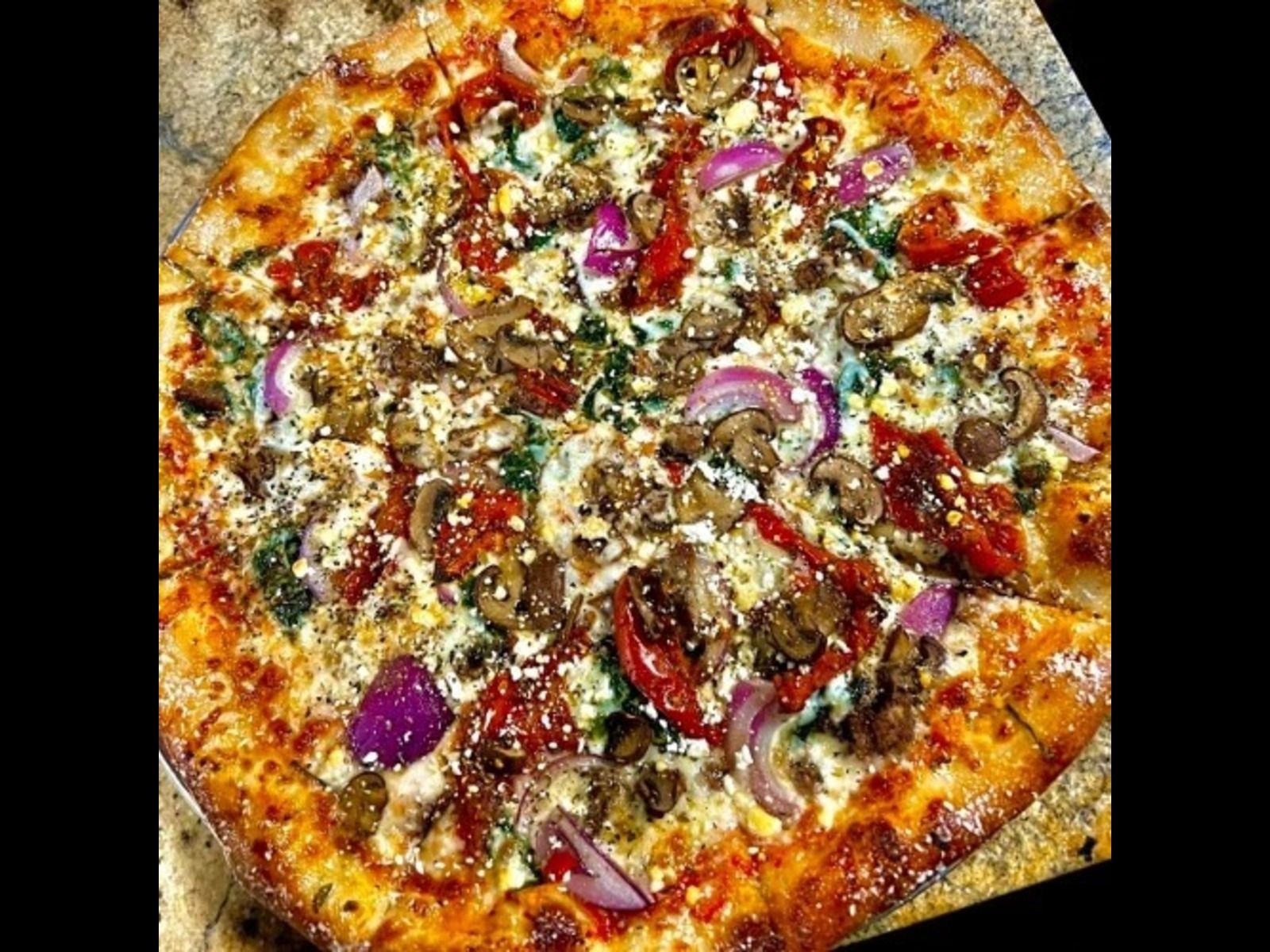 Steak House Pizza Half Moon.