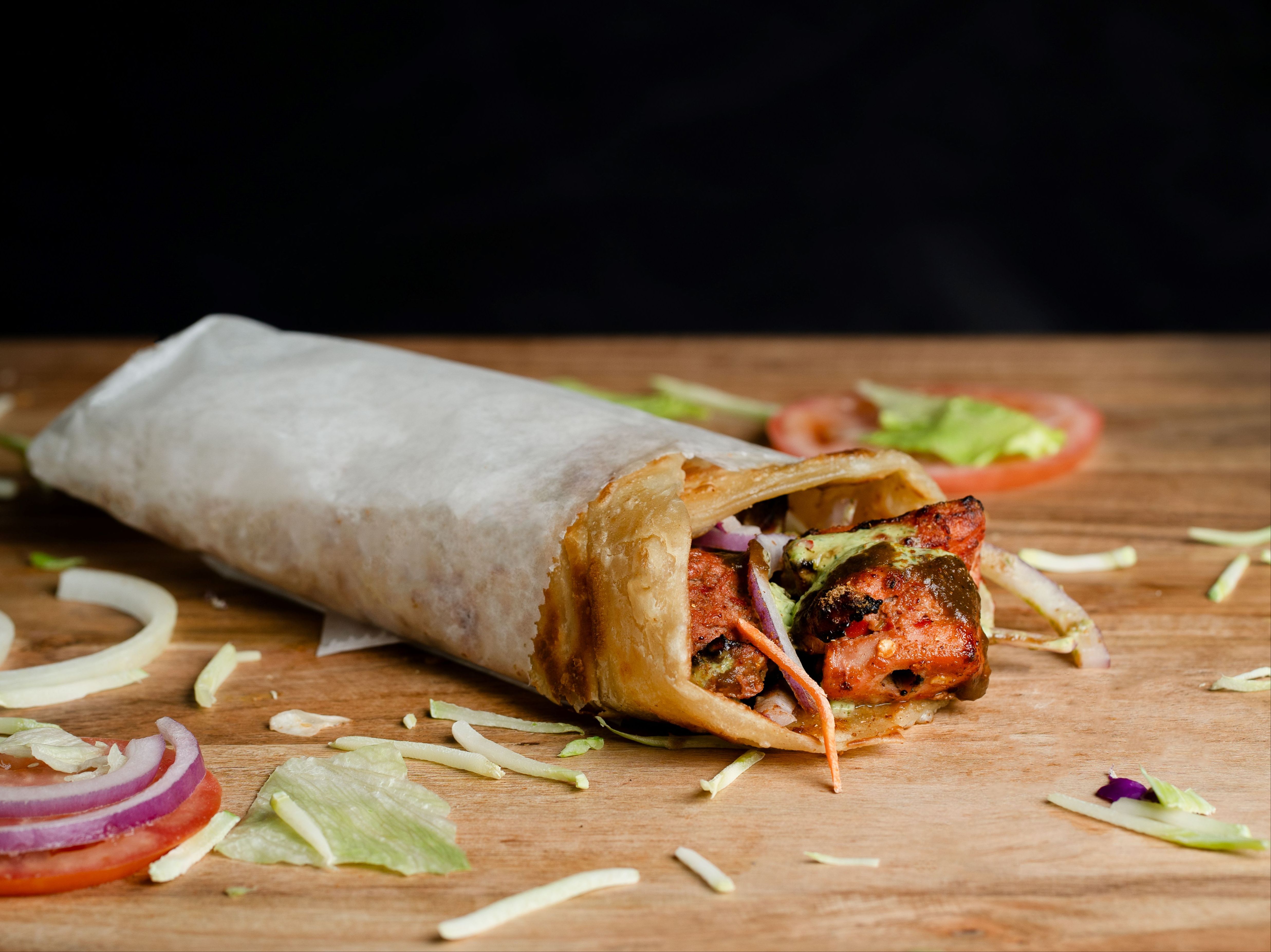 Paneer Tikka Paratha Roll