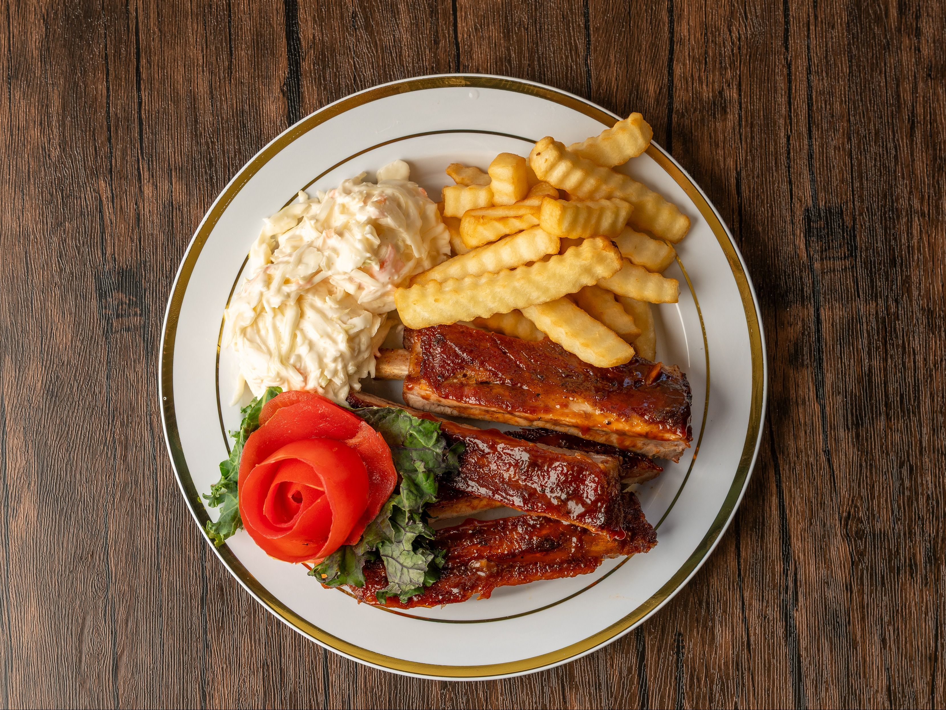 Beef Rib Dinner 2 Sides.