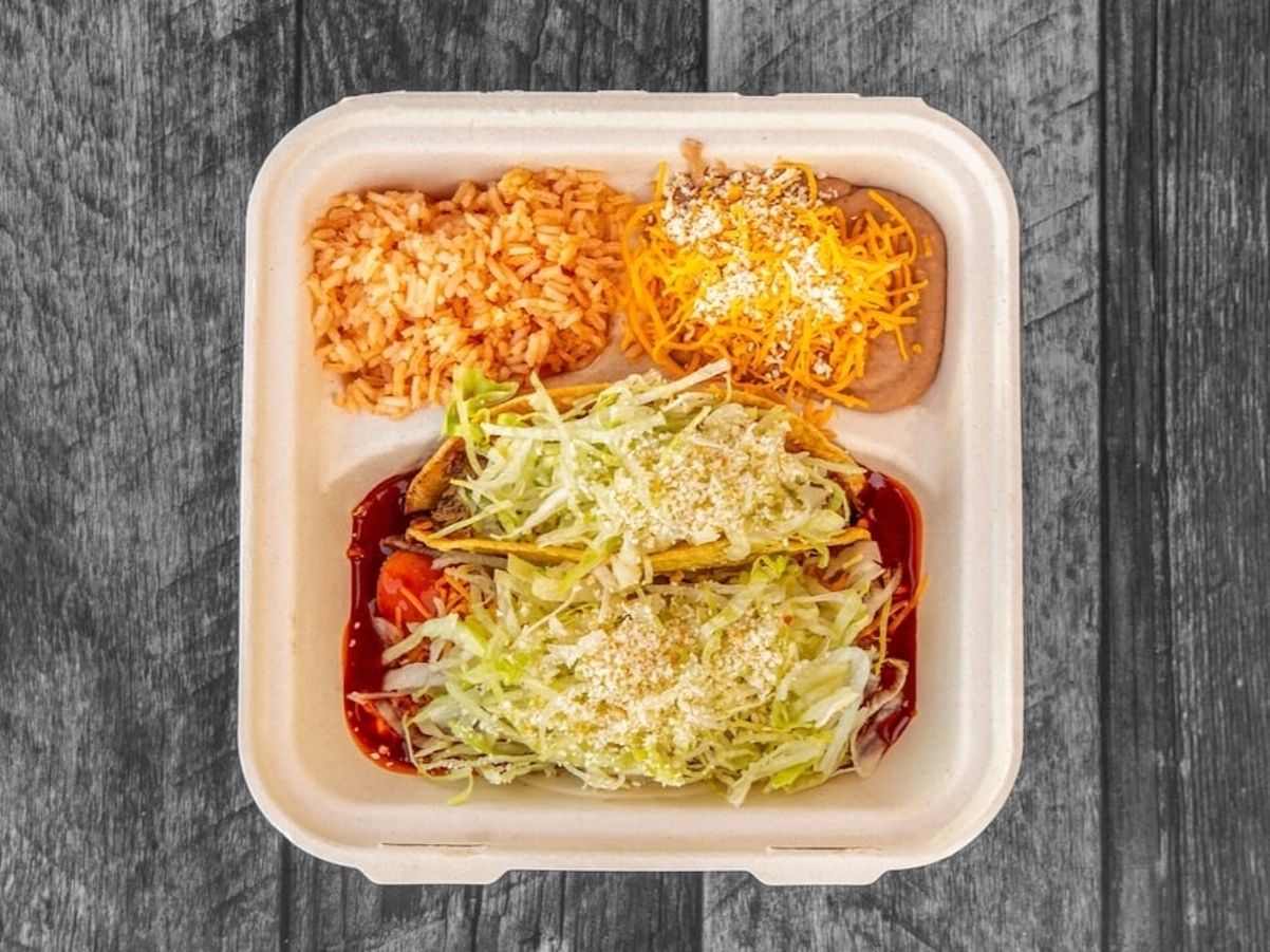 #1. Beef Taco, Cheese Enchilada