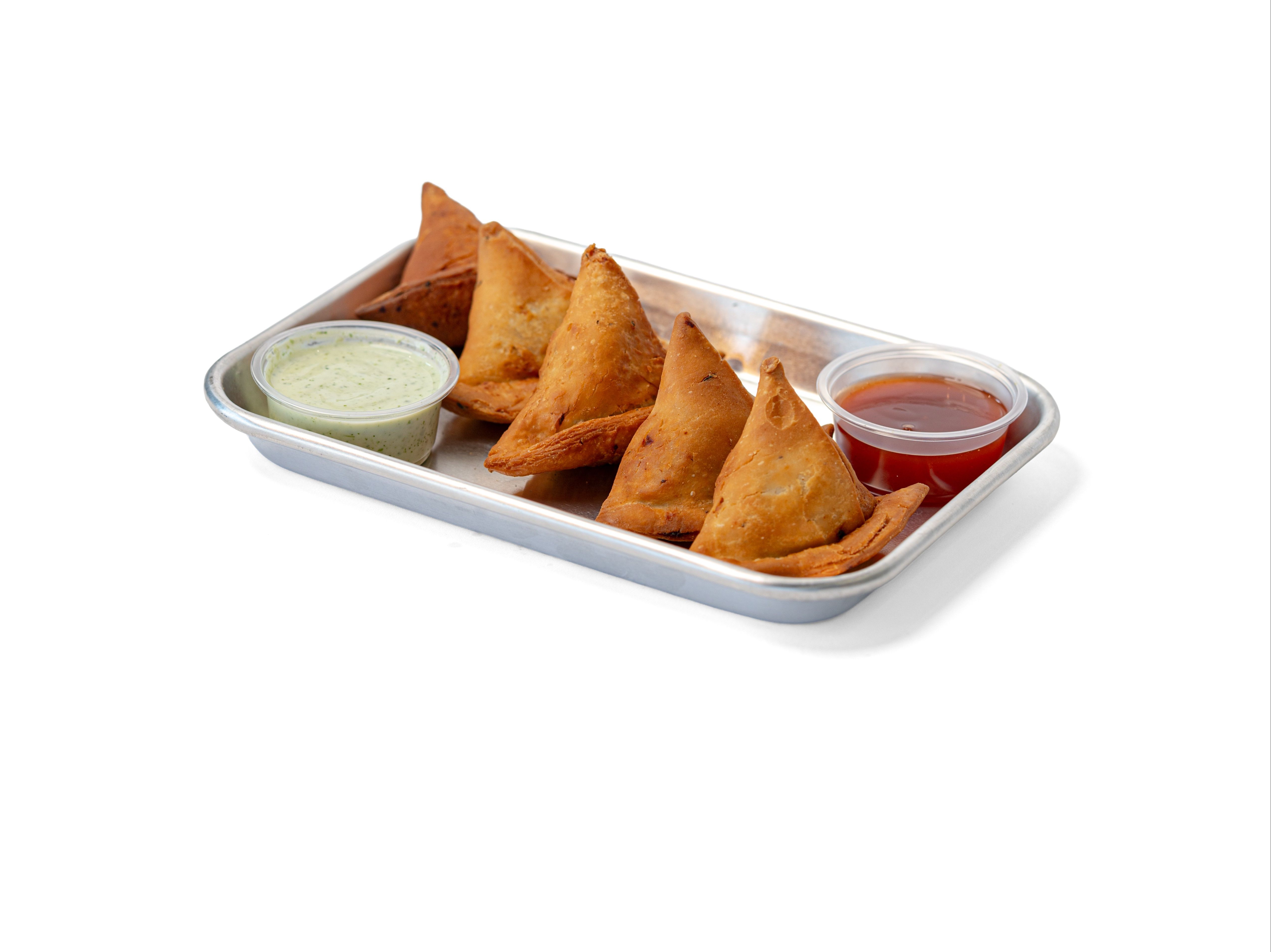 5pc veggie samosas.