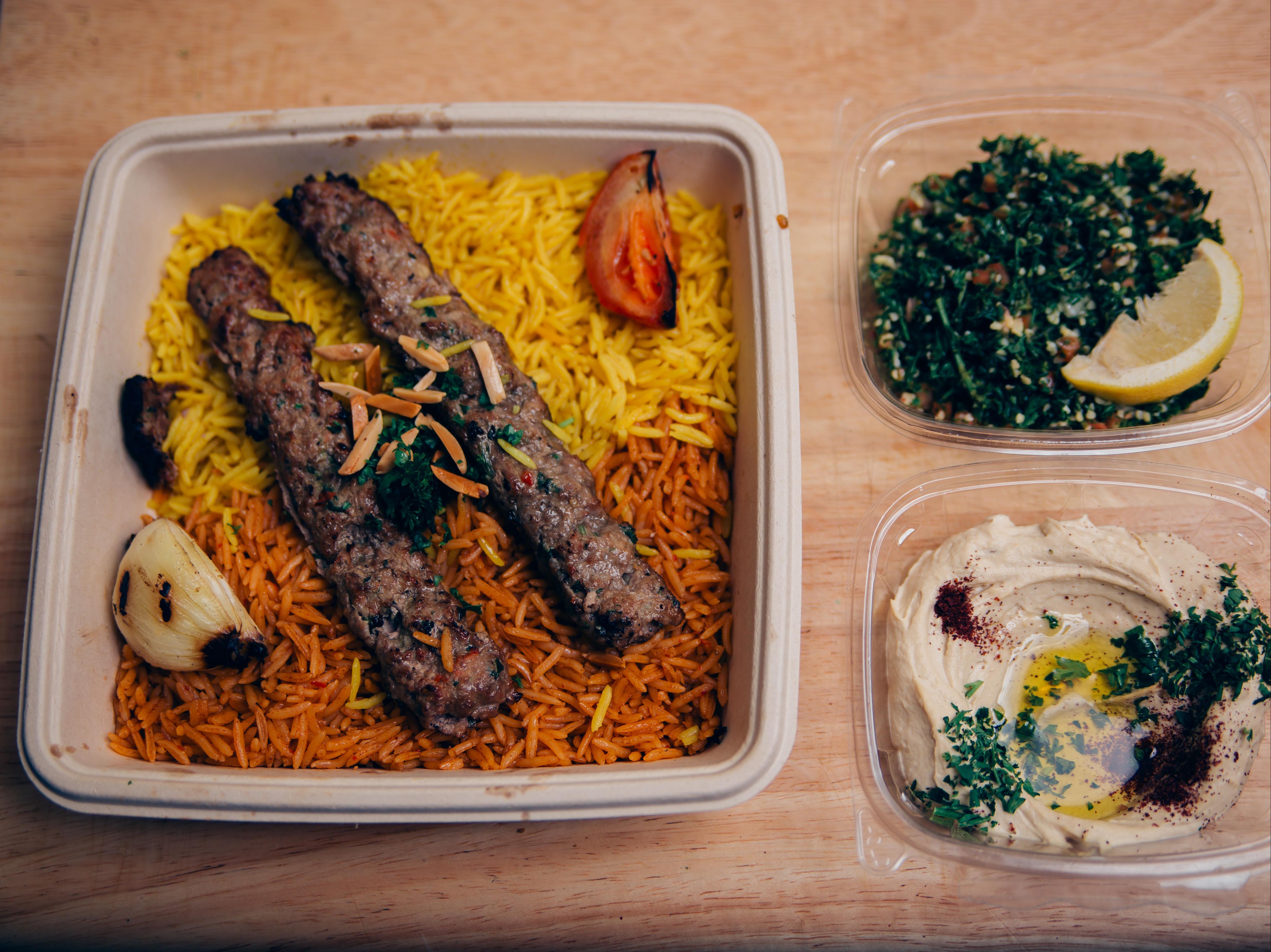 Kufta Kabob Entree.