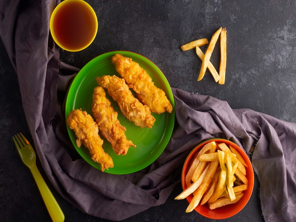 Chicken Tenders & French Fries.