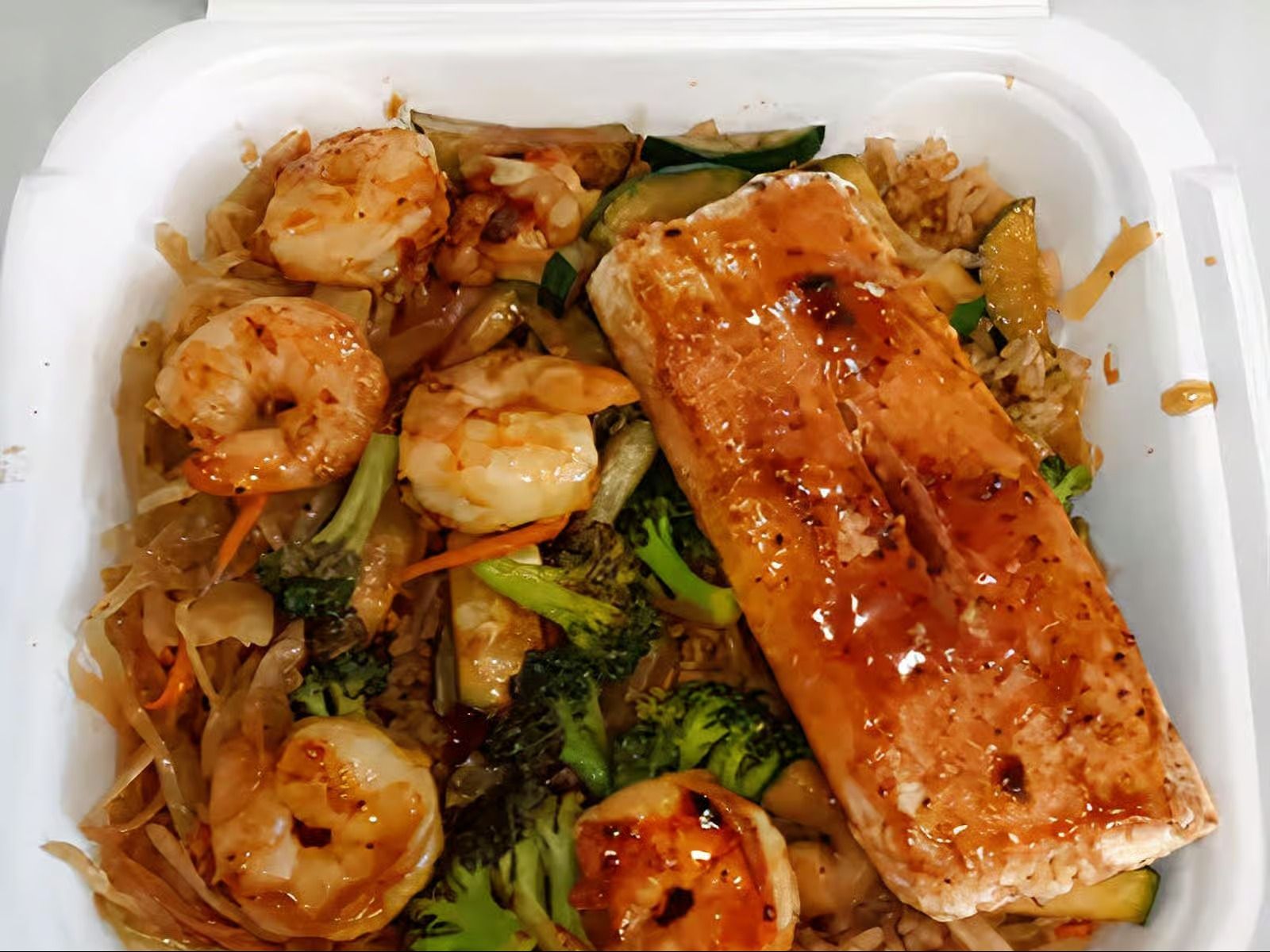 Hibachi Shrimp & Salmon