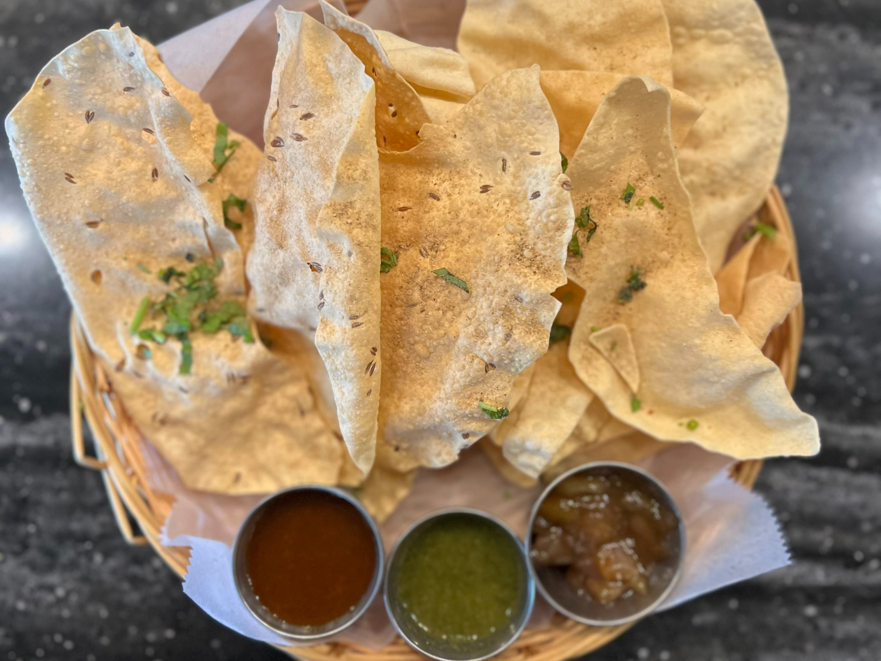 Papadum Platter.