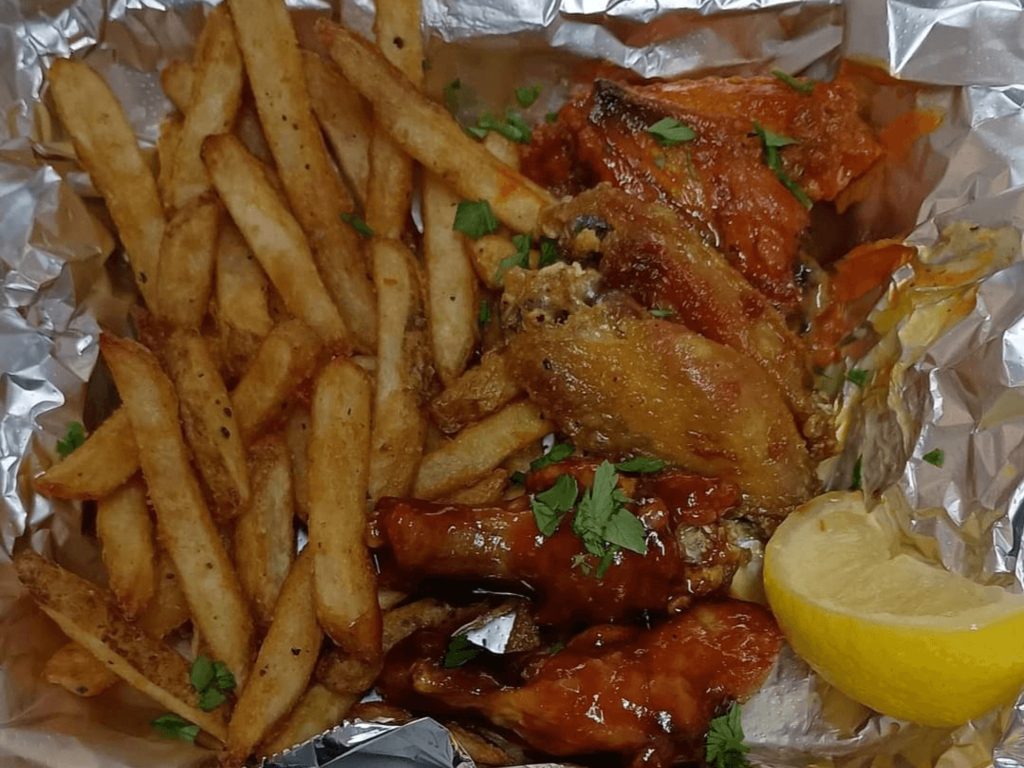2 6 wings and fries
