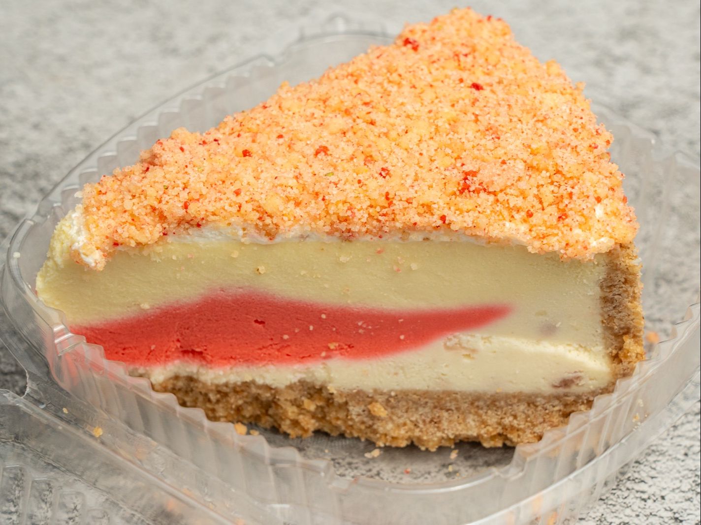 Strawberry Crunch Cheesecake.