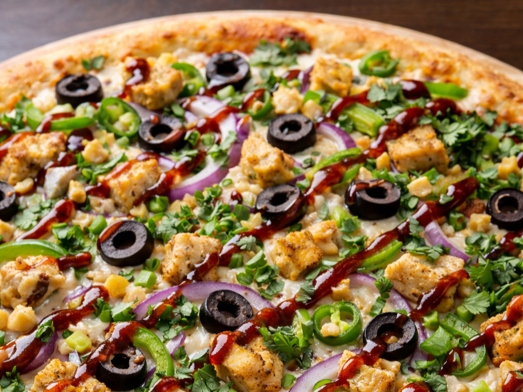 Vegan Garlic Pizza.