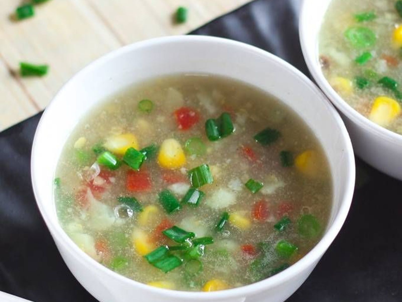 Sweet Corn Veg Soup.