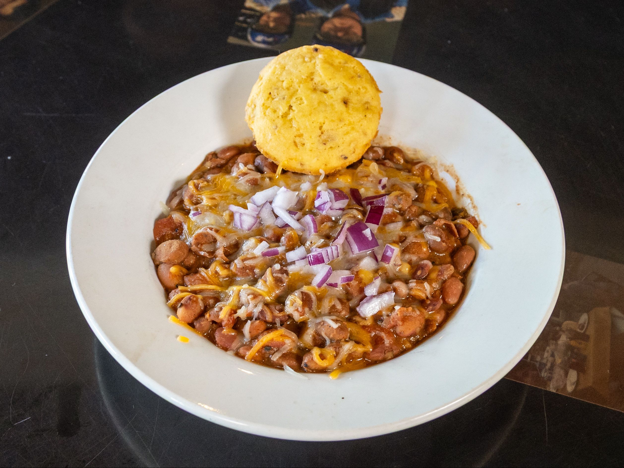 Bowl Of Chili With Corn Bread