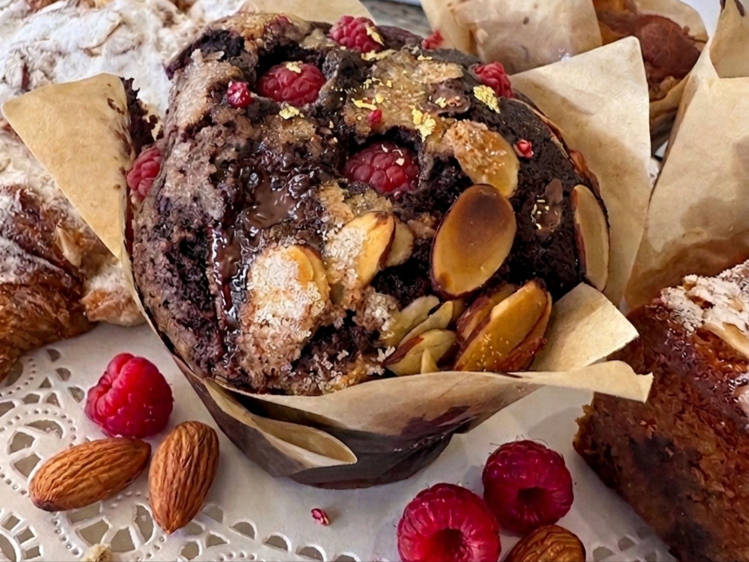 Chocolate Raspberry Muffin.